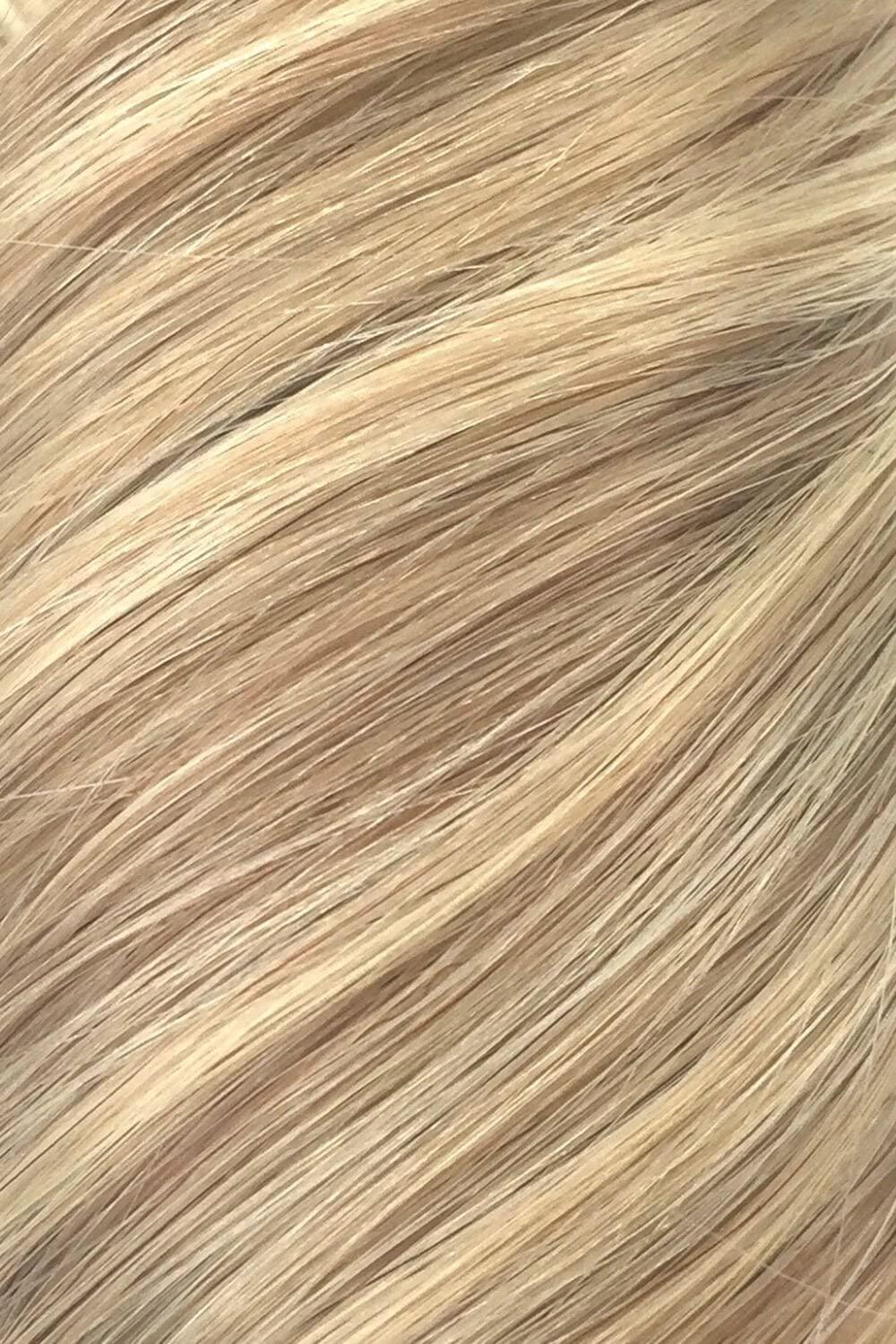 Foxy Locks Foxy Locks Latte Blonde Volumizer 16\" Silk Seamless Clip In Human Hair Extensions 50g | Foxy Locks
