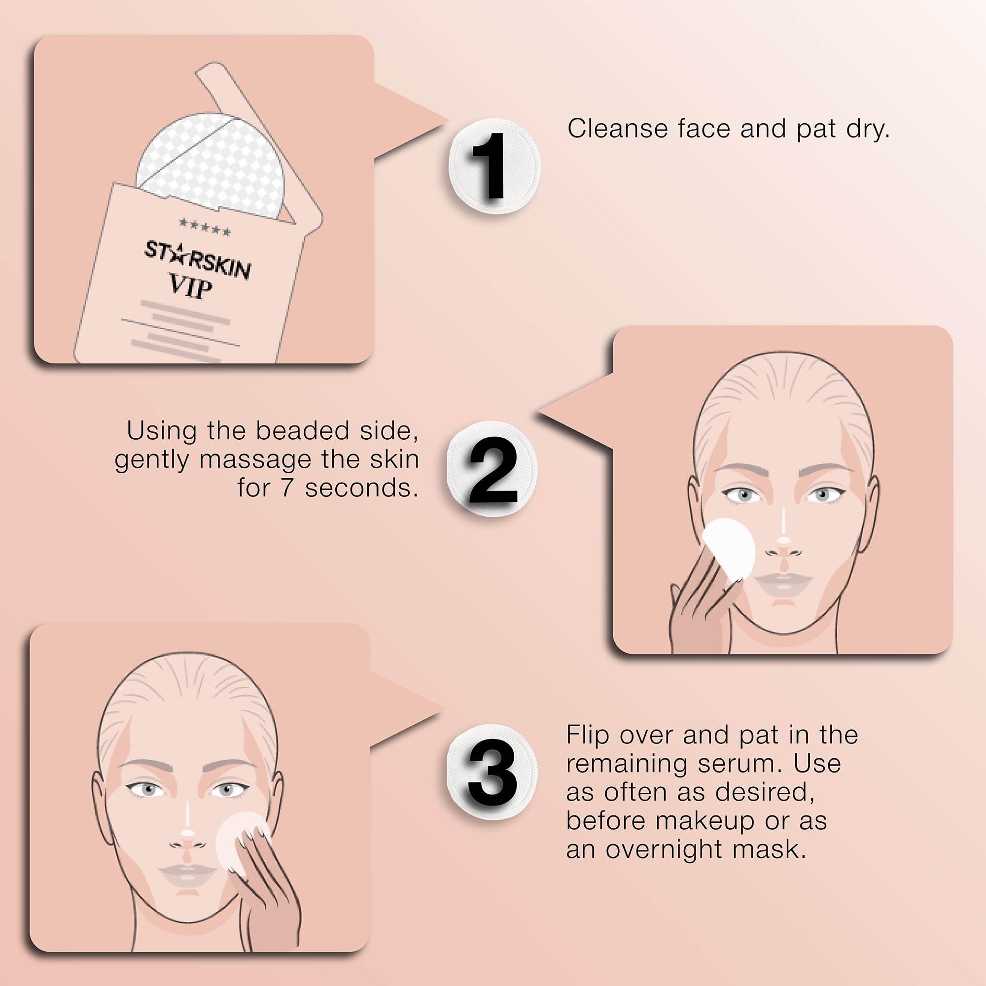 STARSKIN STARSKIN 7 Seconds All-Day Mask 18 Pads, 7-in-1 Facial Korean Toner Pads for Instant Hydration and Refreshed Skin, all Skin Types, Exfoliating and Pore Care with 66% Kudzu Root, K Beauty Skincare