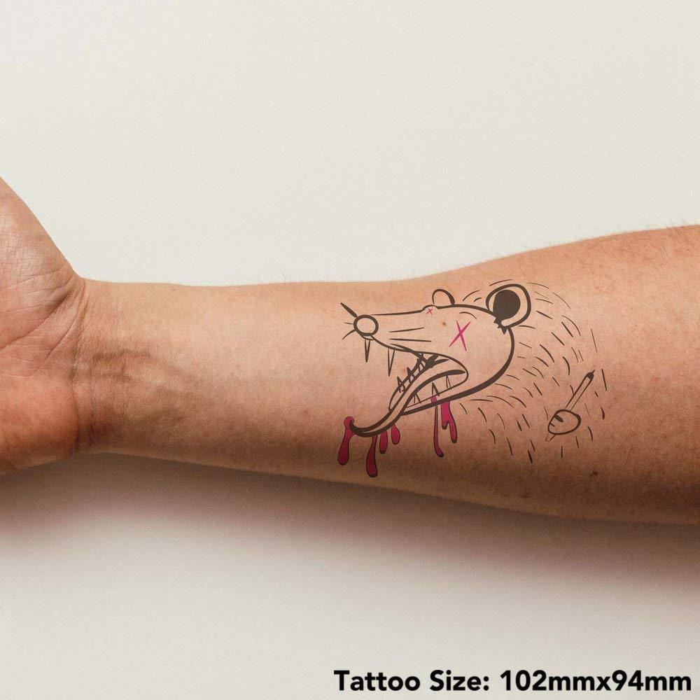 Azeeda 'Possum With Pencil' Temporary Tattoo - Water Resistant, Skin-Safe, Non-Toxic Transfer (TO00038810)