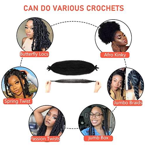 BEFUNNY 24 Inch Red Pre-Fluffed Spring Twist Hair, 7 Packs Springy Afro Twist Hair,Burgundy Marley Twist Braiding Hair, Soft Kinky Twists Hair For Braiding,Twisted Up Crochet Braid Hair For Black Women(24inch