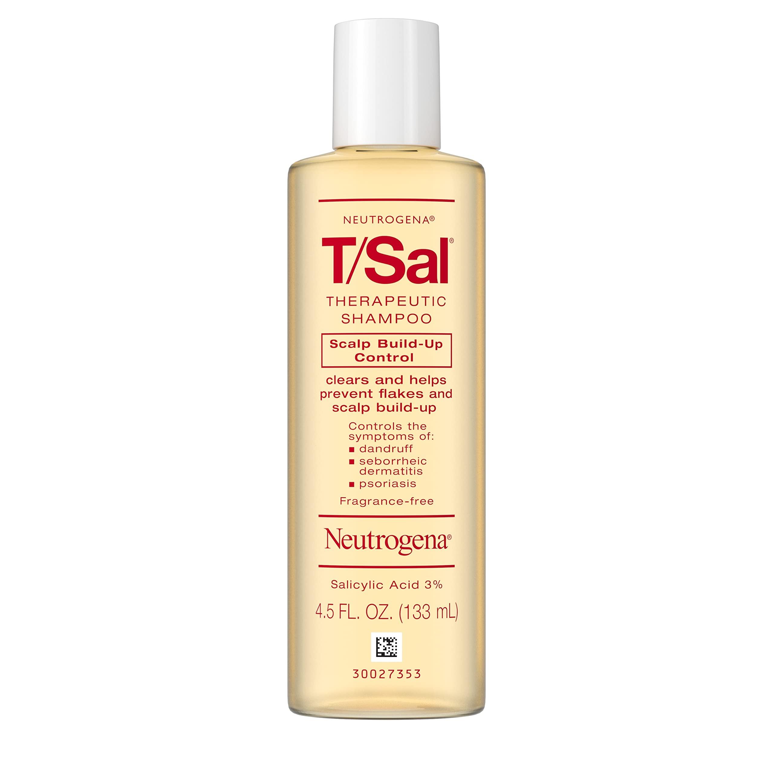 Neutrogena Neutrogena T/Sal Therapeutic Scalp Shampoo for Scalp Build-Up Control with 3% Salicylic Acid, Scalp Treatment for Dandruff, Scalp Psoriasis & Seborrheic Dermatitis Relief, 4.5 fl. oz (Pack of 6)