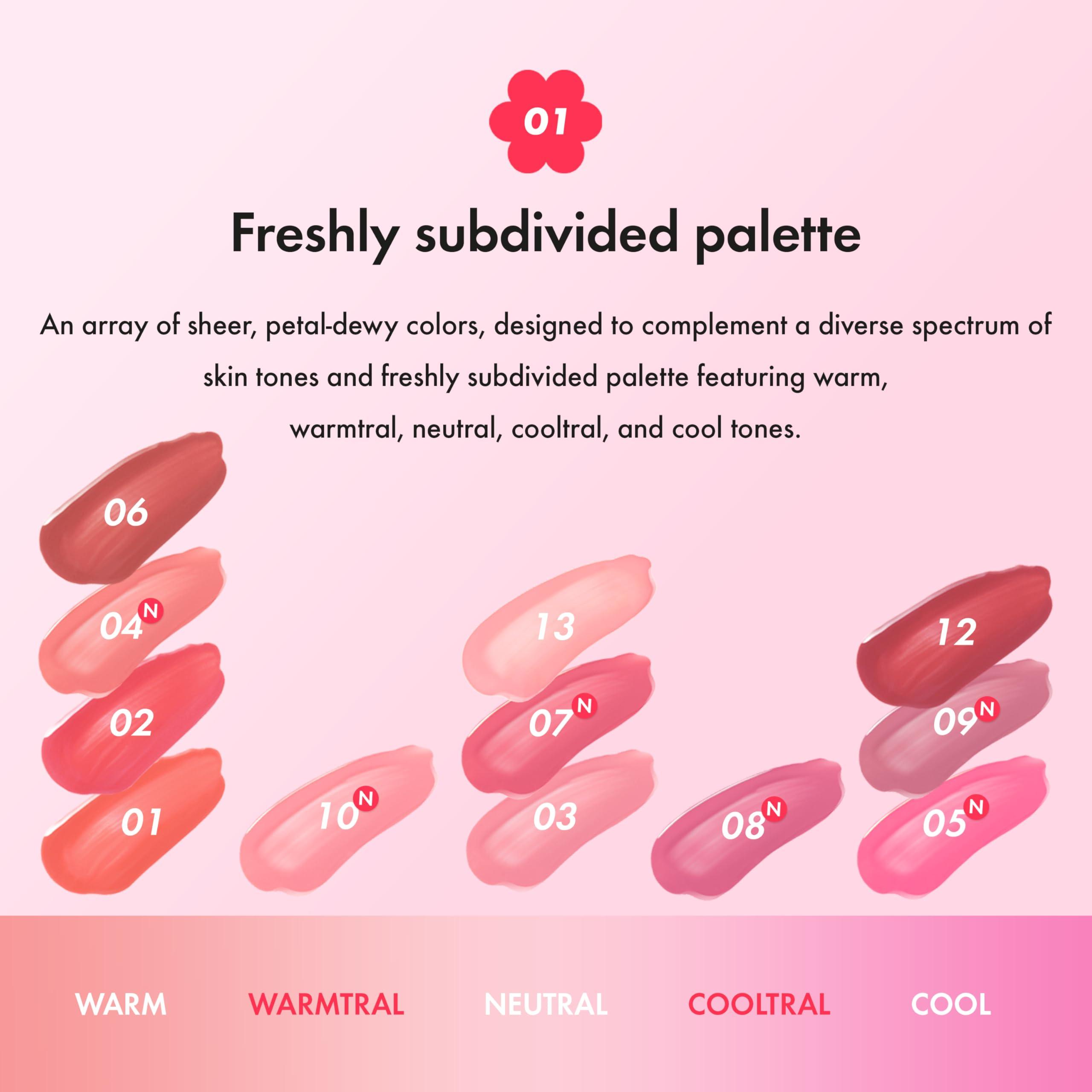 Amuse Amuse SEOUL Daisy Flower Dew Tint 08 AMETHYST | 35% High-moisture Water Tint, Long-lasting, Vitamin E Acetate, Moisturizing, No Peel Off, Lip Treatment, Non Sticky, Korean Lip Tint for Dry Lips