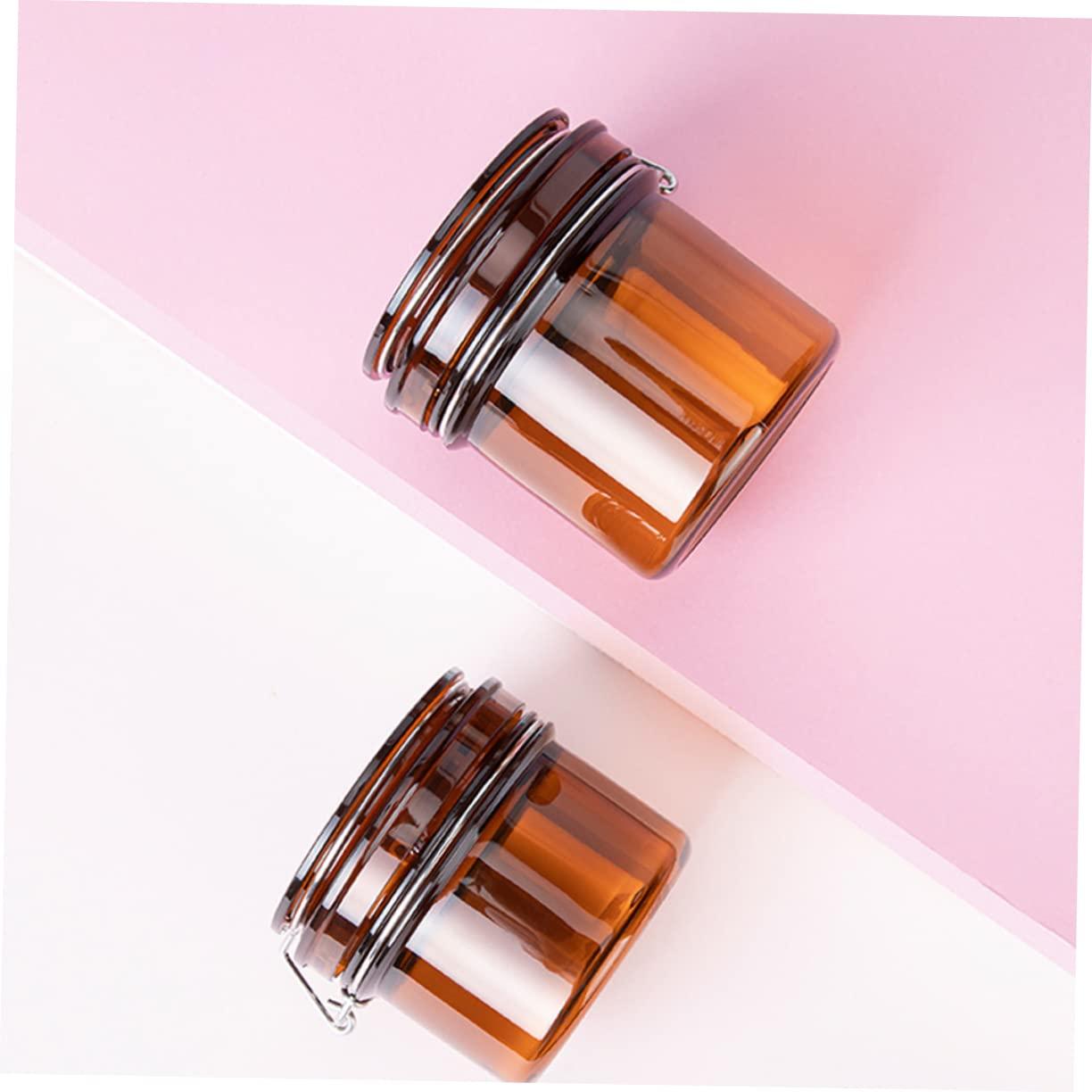 Hemoton Hemoton 5pcs Cosmetic Bottle Makeup Containers Empty Lotion Jars Small Sample Containers with Lids Lotion Storage Container Multifunction Sealed Jar Travel Bottles Stainless Steel Brown