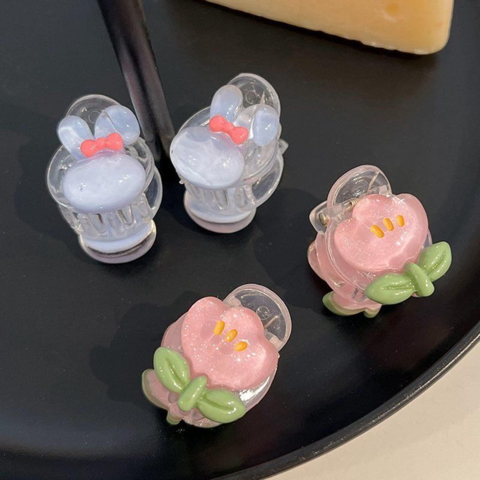 NinthAvenue Basics A Pair of Hair Claw Clips,Summer Sweety Cute Hair Clamps Non Slip Strong Hold Barrettes Accessories for Hair Styling Accessories (Egg)