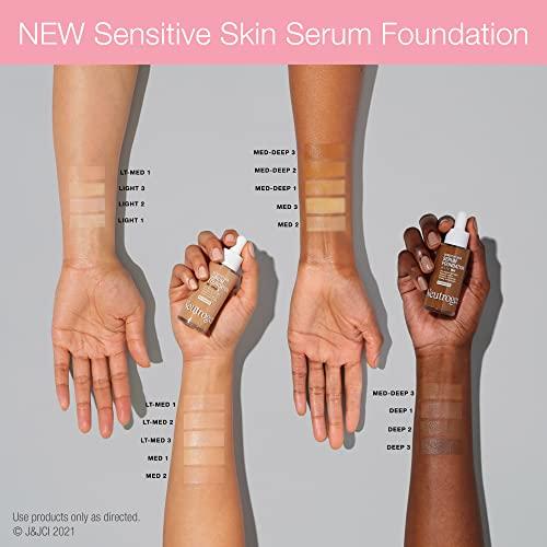 Neutrogena Neutrogena Healthy Skin Sensitive Skin Serum Foundation with Pro-Vitamin B5, Color Correcting & Pore Minimizing Liquid Foundation & Face Serum, Buildable Coverage, Light/Medium 02, 1 oz