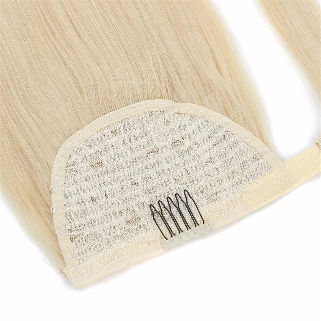 FInspiational 100% Human Hair ponytail Brazilian Straight Remy Wrap Around ponytail Clip In Horsetail Wig Extension 150G 120G P4-22 24inch 100g 6 Months With Proper Care