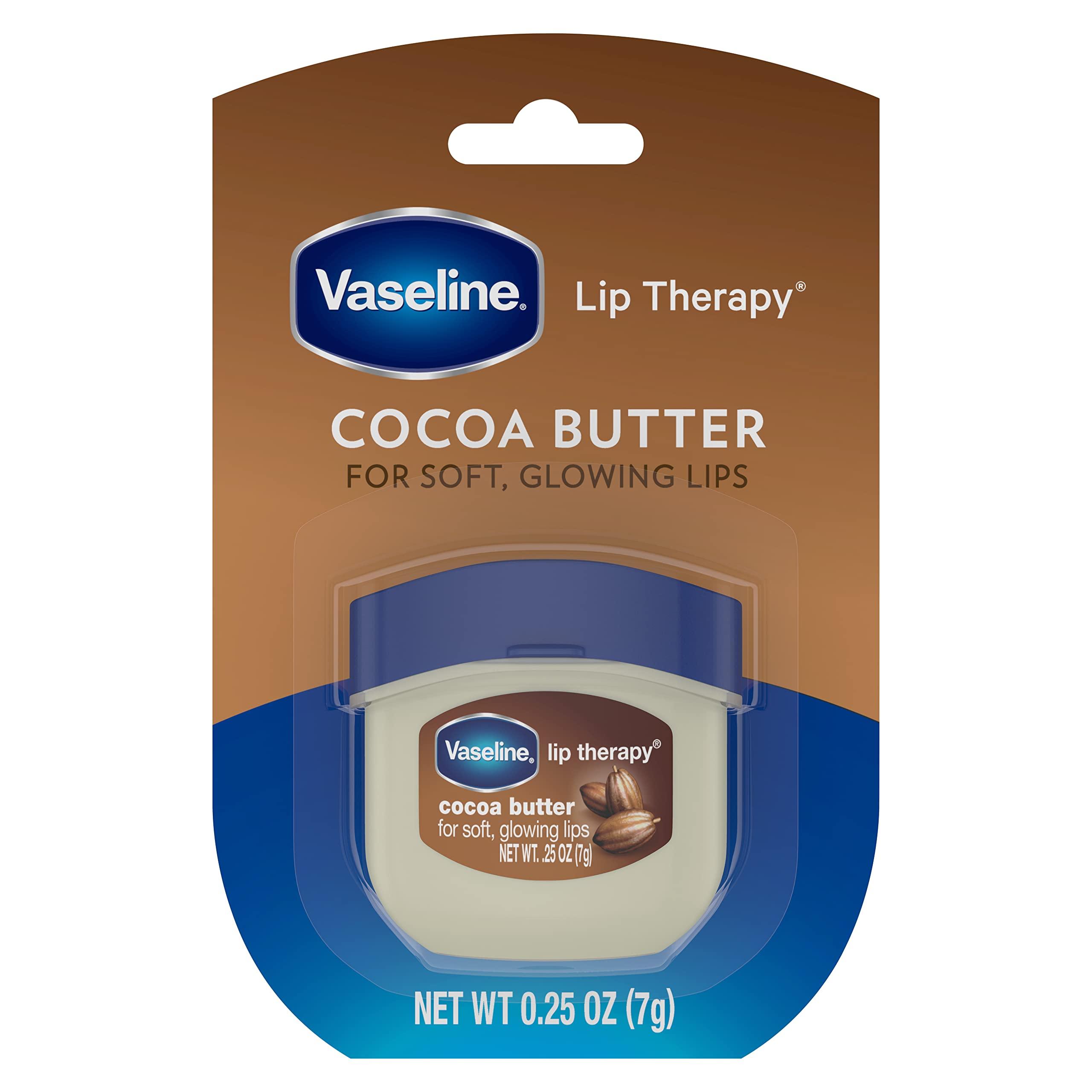 Vaseline Vaseline Lip Therapy Cocoa Butter 6-Pack Mini Lip Balms for Soft, Glowing Lips, 0.25 Oz Ea