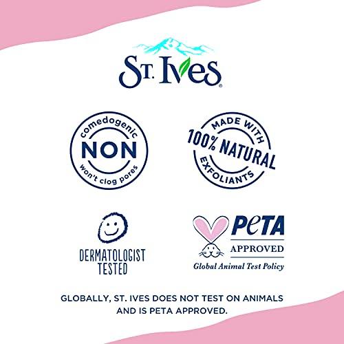 St. Ives St. Ives Gentle Smoothing Face Scrub Our Gentlest Scrub Yet Rose Water and Aloe Vera Made with 100 percent Natural Exfoliants, Paraben Free, Oil-Free, Dermatologist Tested 6 oz