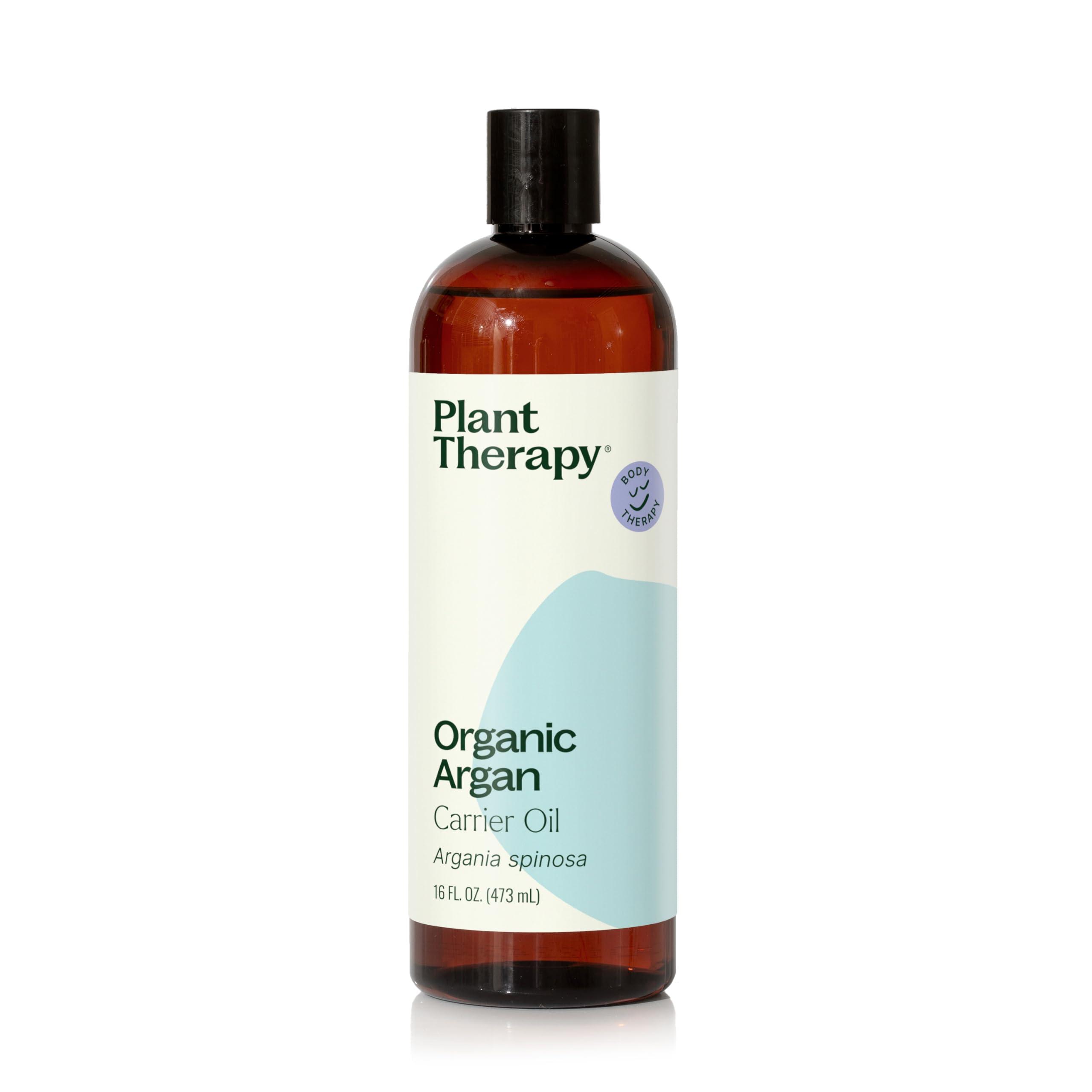 Plant Therapy Plant Therapy Organic Argan Oil, USDA Certified, First-Press, Virgin, for Face, Hair, Skin, Nails and Cuticles 16 oz