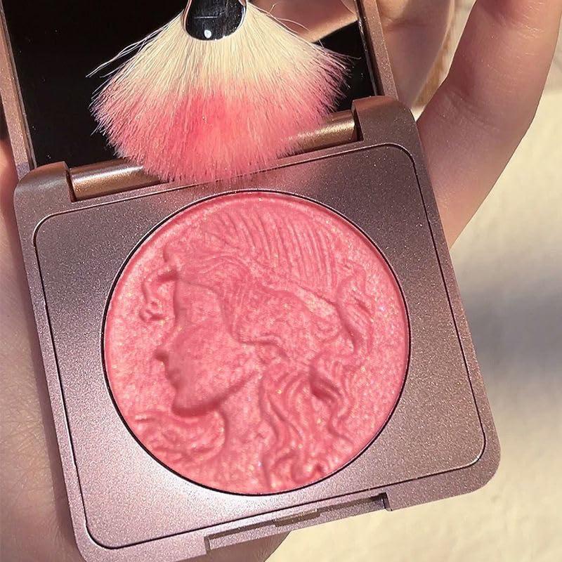 BZDVS Embossed Smooth Powder Blush Palette for Cheeks, Embossed Girl Blush for Cheeks, Matte Face Powder Blush Palette,natural Matte Waterproof Blush (All)