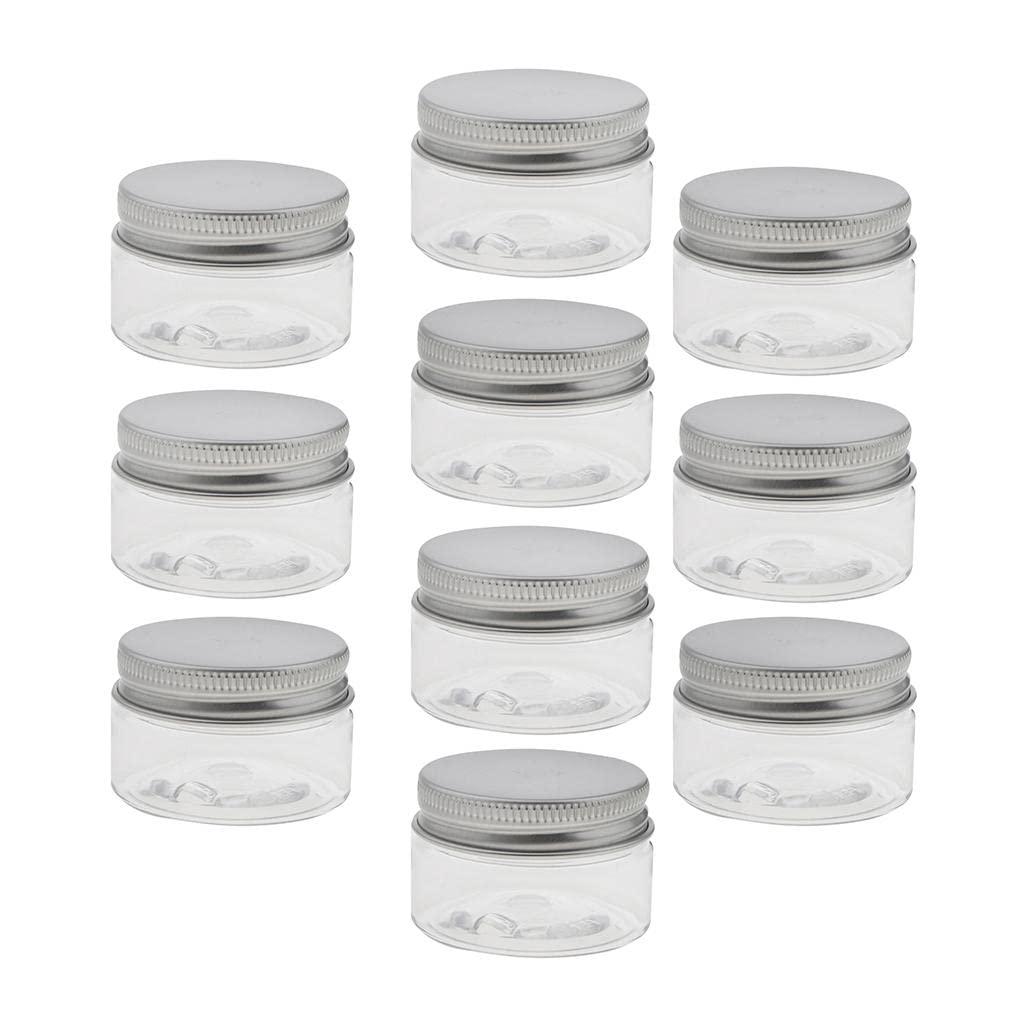 Jojomis Jojomis 30ml-120ml Empty Cosmetic Pots Lip Balm Container Jar Aluminum Tins 10 Packs - Clear, 30ml