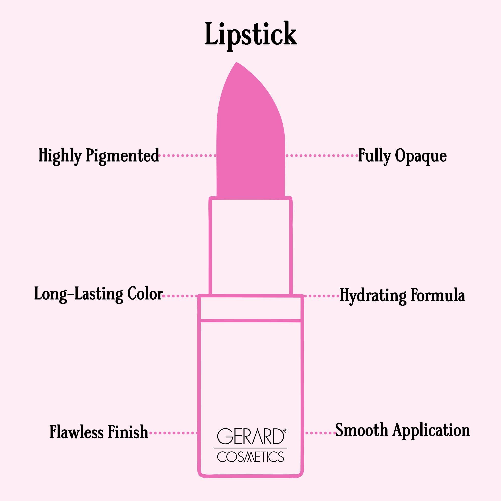 Gerard Cosmetics Gerard Cosmetics Lipstick Mystic Moon, Grey Mauve Lipstick with Luxe Satin Finish, Highly Pigmented, Smooth Formula with Hydrating Ingredients, Long Lasting, Cruelty Free & Made in USA