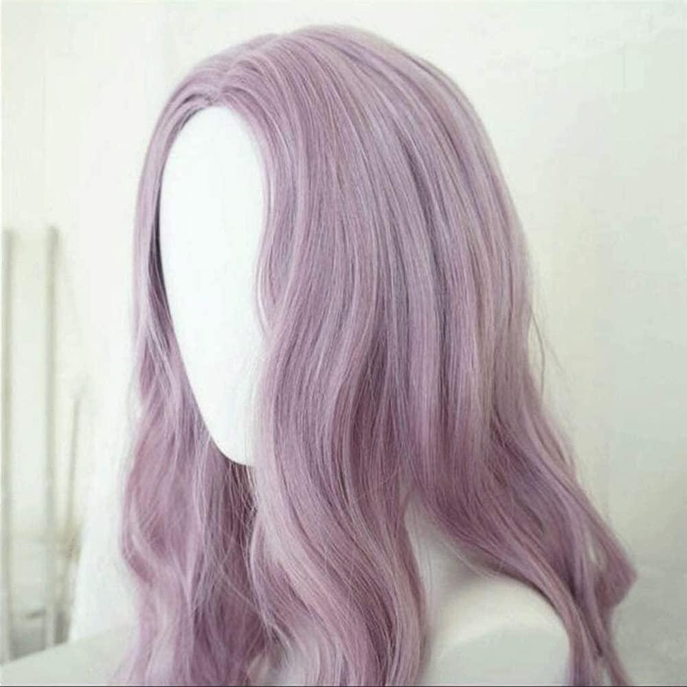 RUTAVM RUTAVM Cosplay Hair Wig Pastel Purple Wig 25 Inches Long Curly Wavy Hair Wig Heat Resistant Fibers Synthetic Wig Closure Wigs Hair