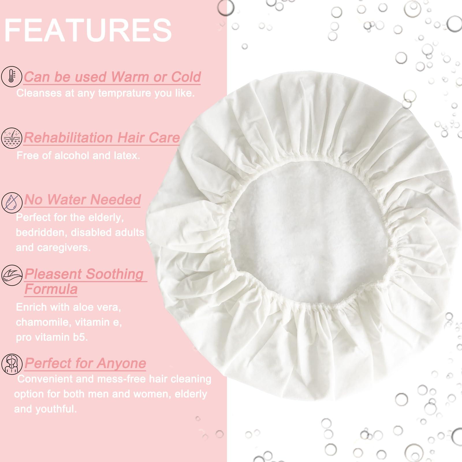 okmaba okmaba No Rinse Shampoo Caps(6-Pack), Shampoo Shower Cap No Rinse, Waterless Shampoo Caps for Elderly, Hair Washing Caps for Elderly, Dry Shampoo Caps for Bedridden Patients