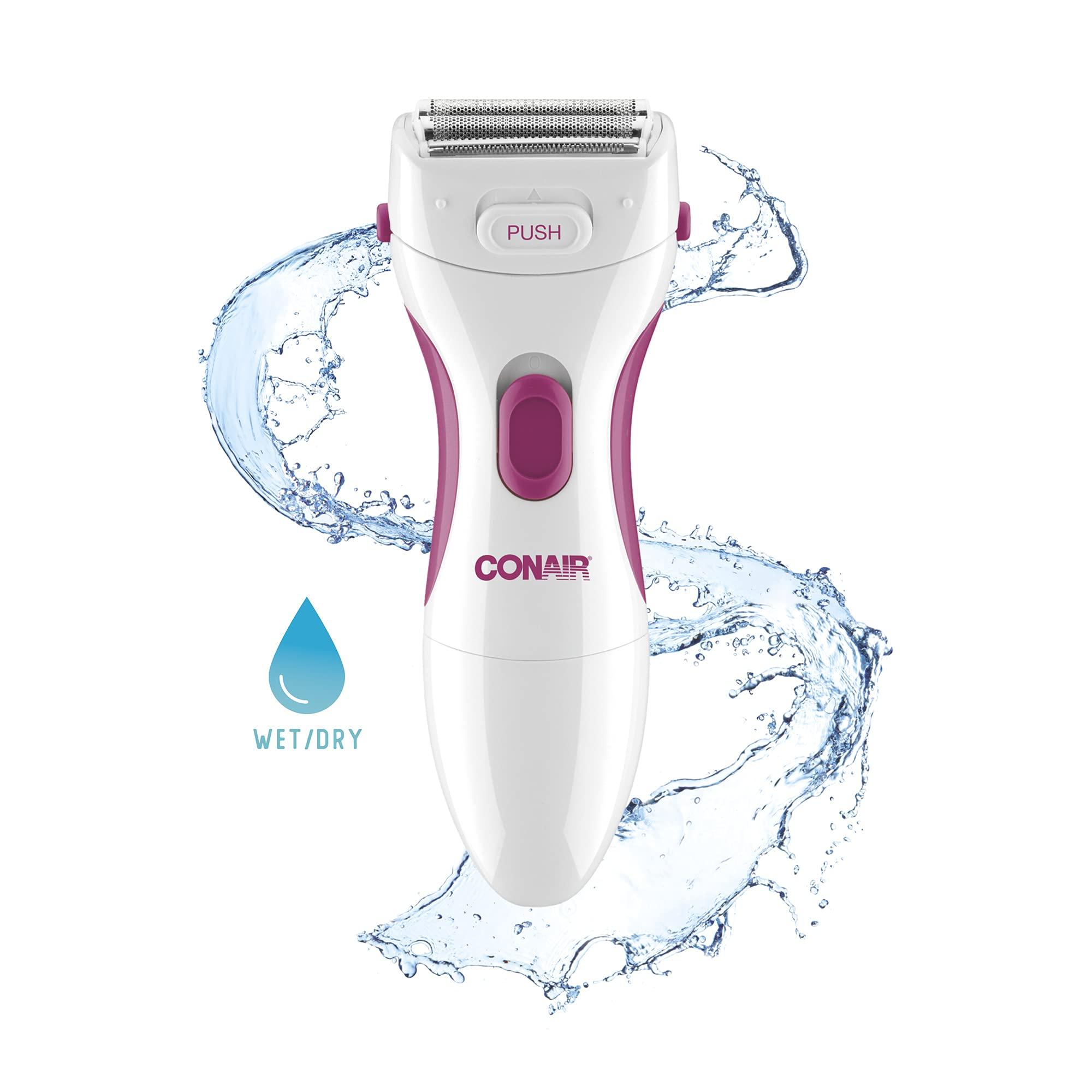 Conair Conair Body and Facial Hair Removal for Women, Cordless Electric Dual Foil Shaver & Trimmer, Perfect for Face, Ear/Nose, Eyebrows, Legs, and Bikini Lines