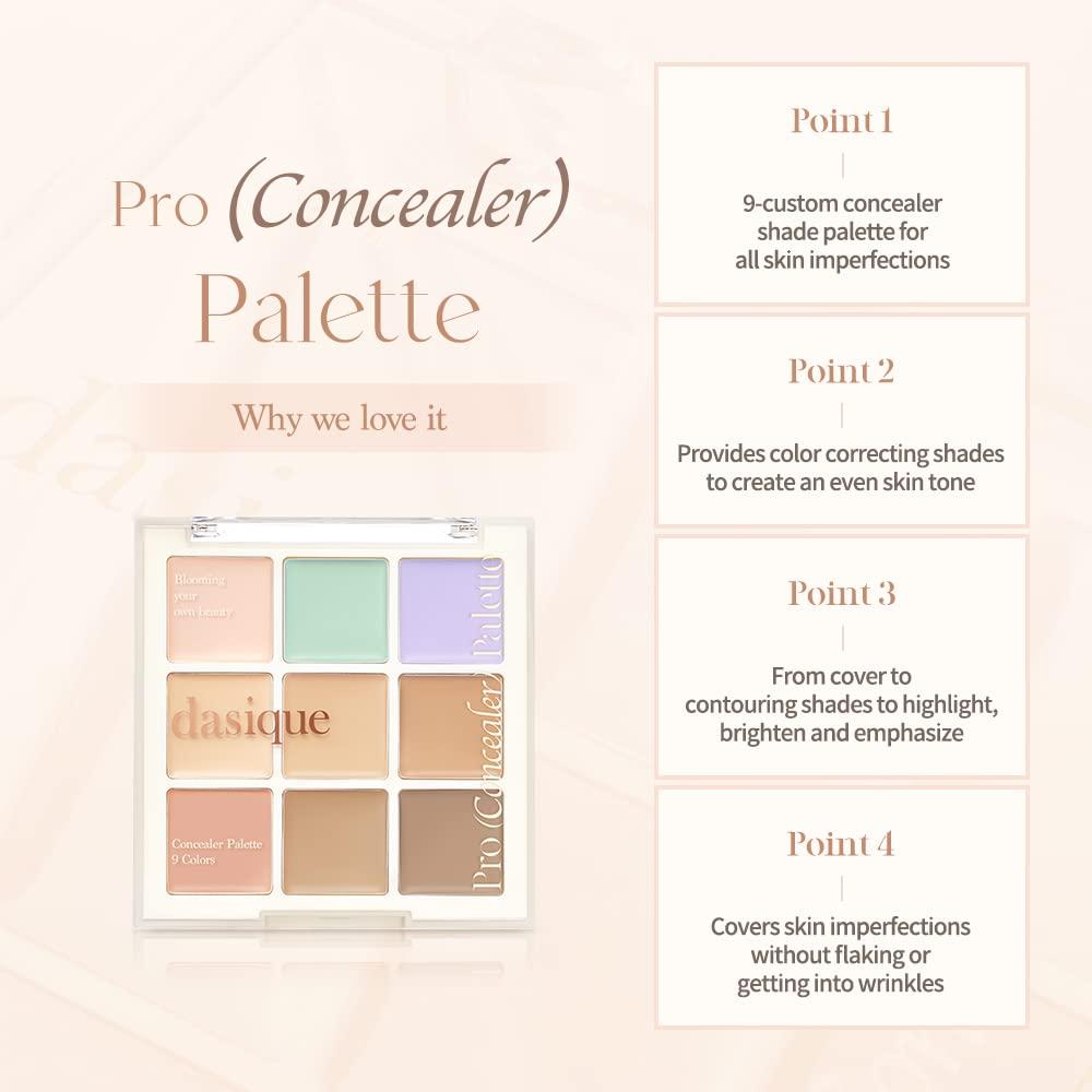 dasique Dasique Pro Concealer Palette (02 Medium Cover) | Color Corrector | Korean Makeup | Vegan