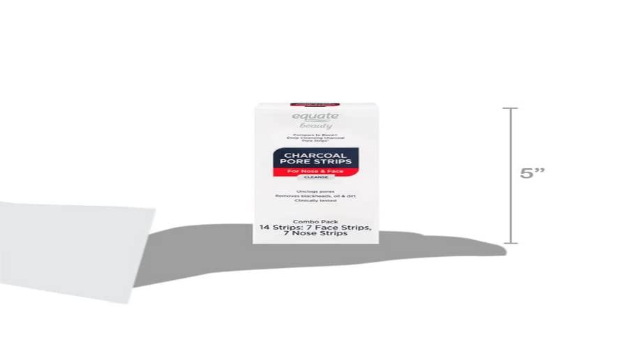 Equate Beauty Equate Beauty Charcoal Pore Combo Strips for Nose & Face, 14 Strips (Pack of 2)