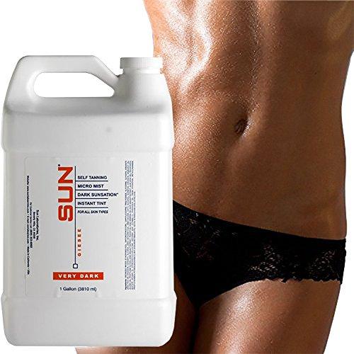 Sun Laboratories by Giesee Sun Labs Sunless At Home Spray Tan Machine for a Golden Glow With Tent, Very Dark Solution (1 Gal.), and Gloves
