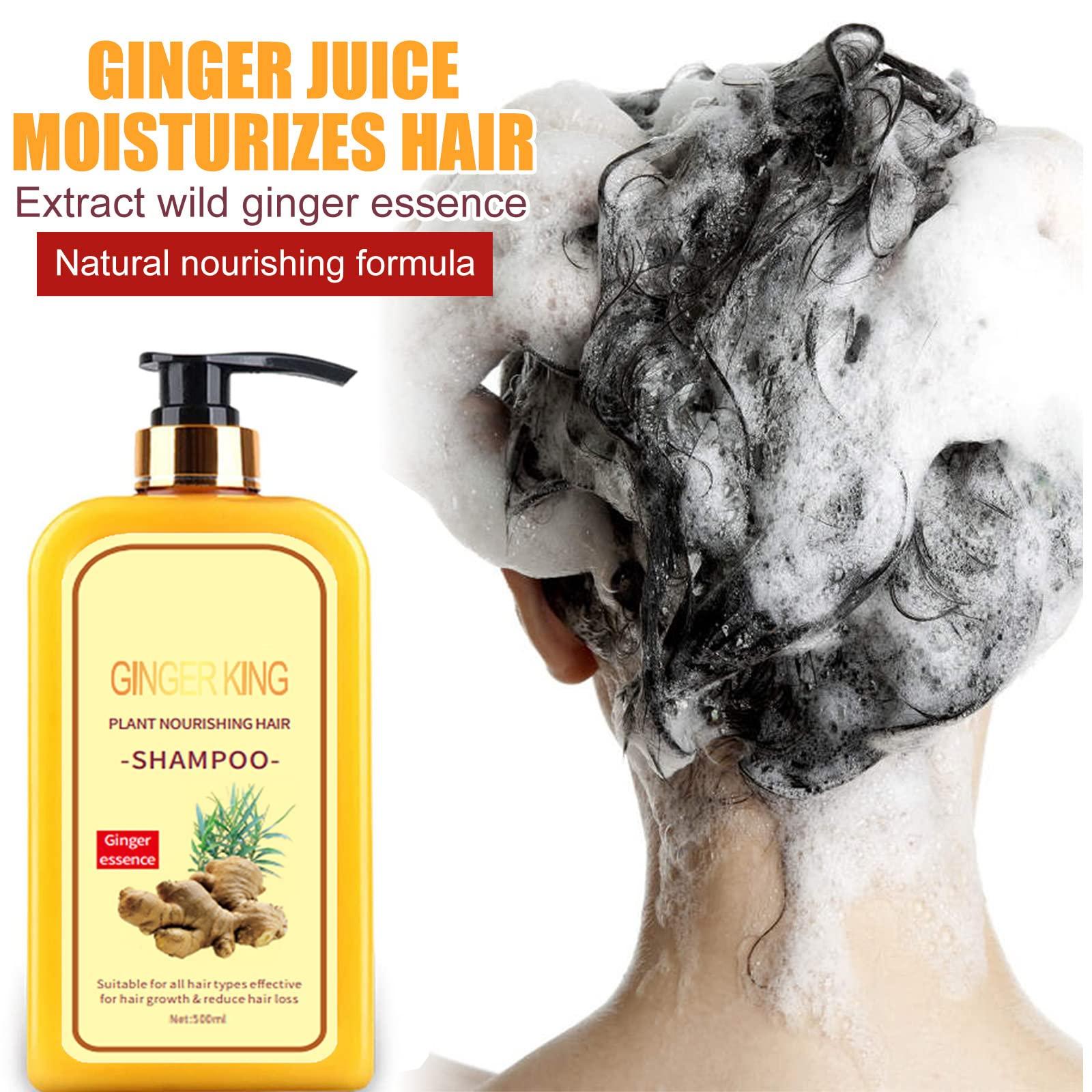 QINGTING 500ml Instant Ginger Hair Regrowth Shampoo, Ginger Shampoo, Ginger Shampoo for Hair Growth, Ginger Shampoo Hair Thickening Shampoo, Anti-Hair Loss (Shampoo)