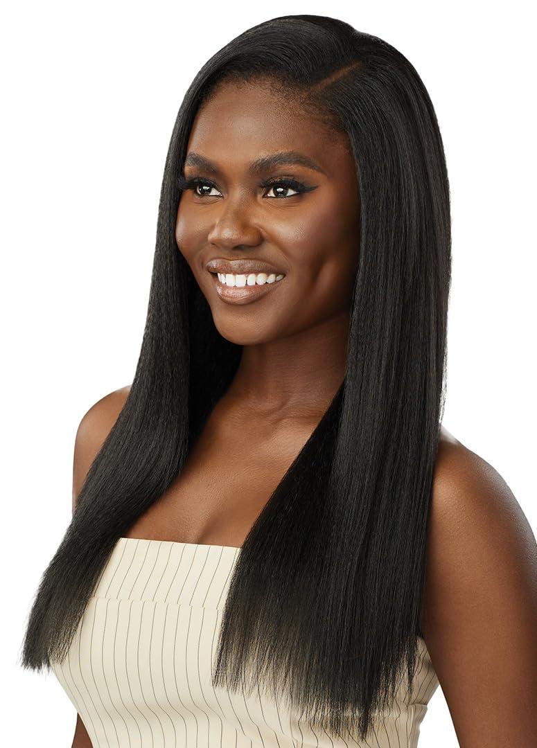 Outre Outre Big Beautiful Hair Clip-In - 9pcs - NATURAL YAKI 18\" (NATURAL BLACK)