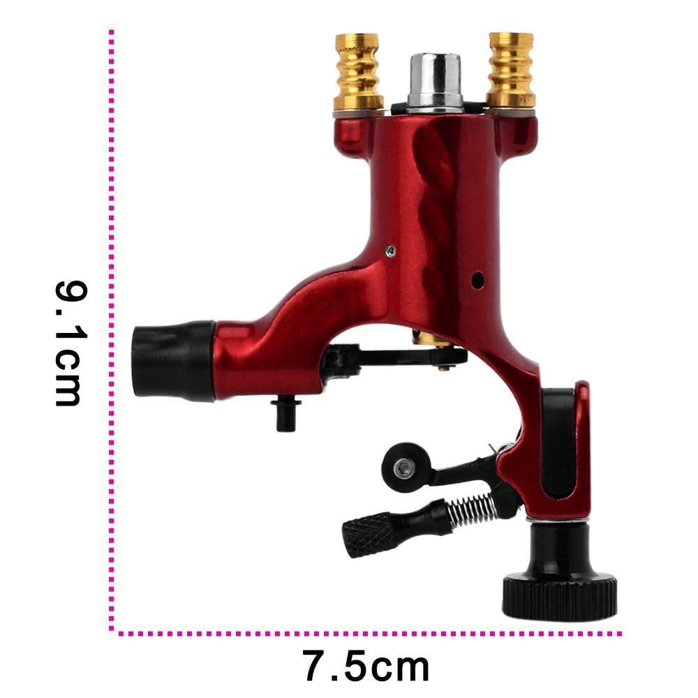 TTOOGO Rotary Tattoo Machine,Rotary Tattoo Machine Kit Multi-Purpose Second-Generation Motor Tattoo Machine + Five-Claw Tattoo Handle Tattoo Set,Red a