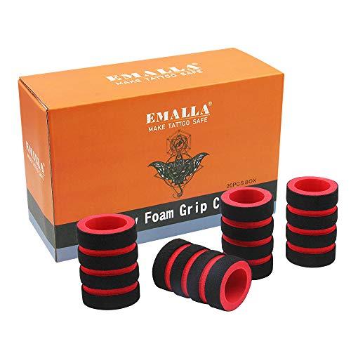 Autdor Autdor Tattoo Grip Cover - 20Pcs Memory Foam Tattoo Grip Covers 22mm Tattoo Bandages Wrap Tattoo Machine Grip Handle Holder Cover for Any Stainless Steel &Disposable Tattoo Tube Grips,Tattoo Supply