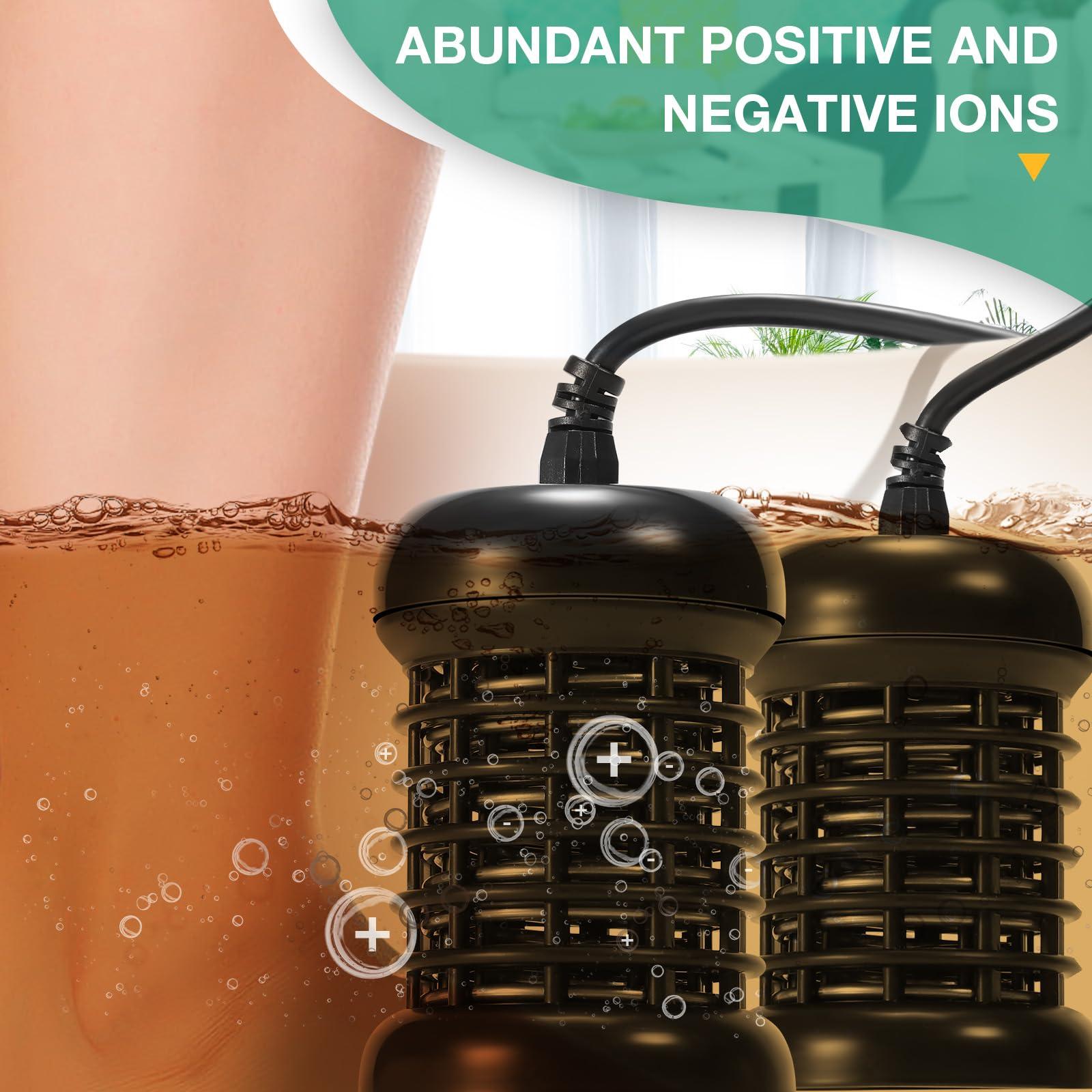 veicomtech veicomtech Dual Ionic Foot Bath Detox Machine, Professional Foot Detox Machine, Ionic Ion Detox Foot Bath Spa Cleanse Detoxification Machine with 2 Waist Belts, 2 Arrays, 10 Liners (Black)