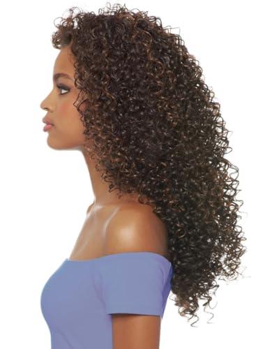 Outre Outre Synthetic Hair Half Wig Quick Weave Batik Dominican Curly (4 Medium Brown)