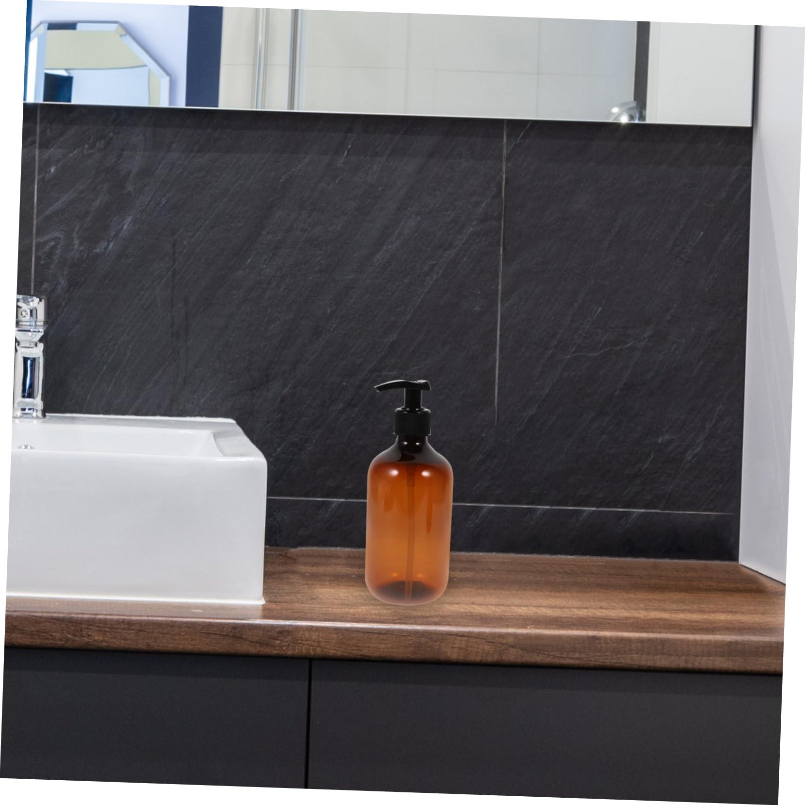 Beaupretty Beaupretty Brown Bottles 2pcs Shampoo Dispenser Liquid Bottle Shampoo Bottle Heart-Shaped Shampoo Bottles