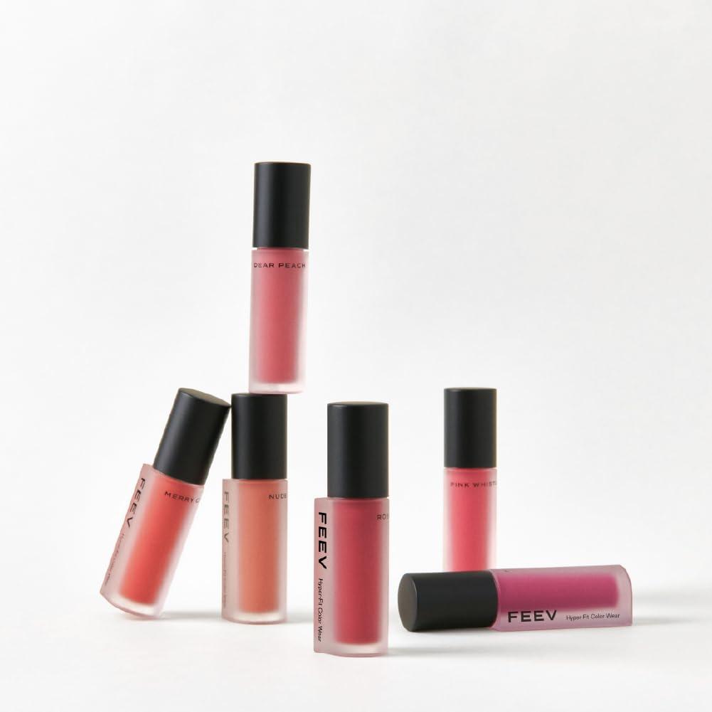 Feev Feev Hyper-Fit Color Wear | Velvet Cream Matte Lip Tint | Vegan Lip Stain & Safe for Sensitive Skins (#01 Dear Peach)