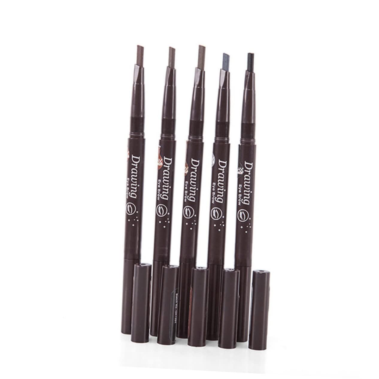 MERRYHAPY MERRYHAPY 2 1 Eyebrow Pencil Waterproof Brow Brush Waterproof Brow Pencil Double Headed Eyebrow Black Eyebrow Pencil Eyebrow Pen Eyebrow Pencils To Rotate Spiral Makeup