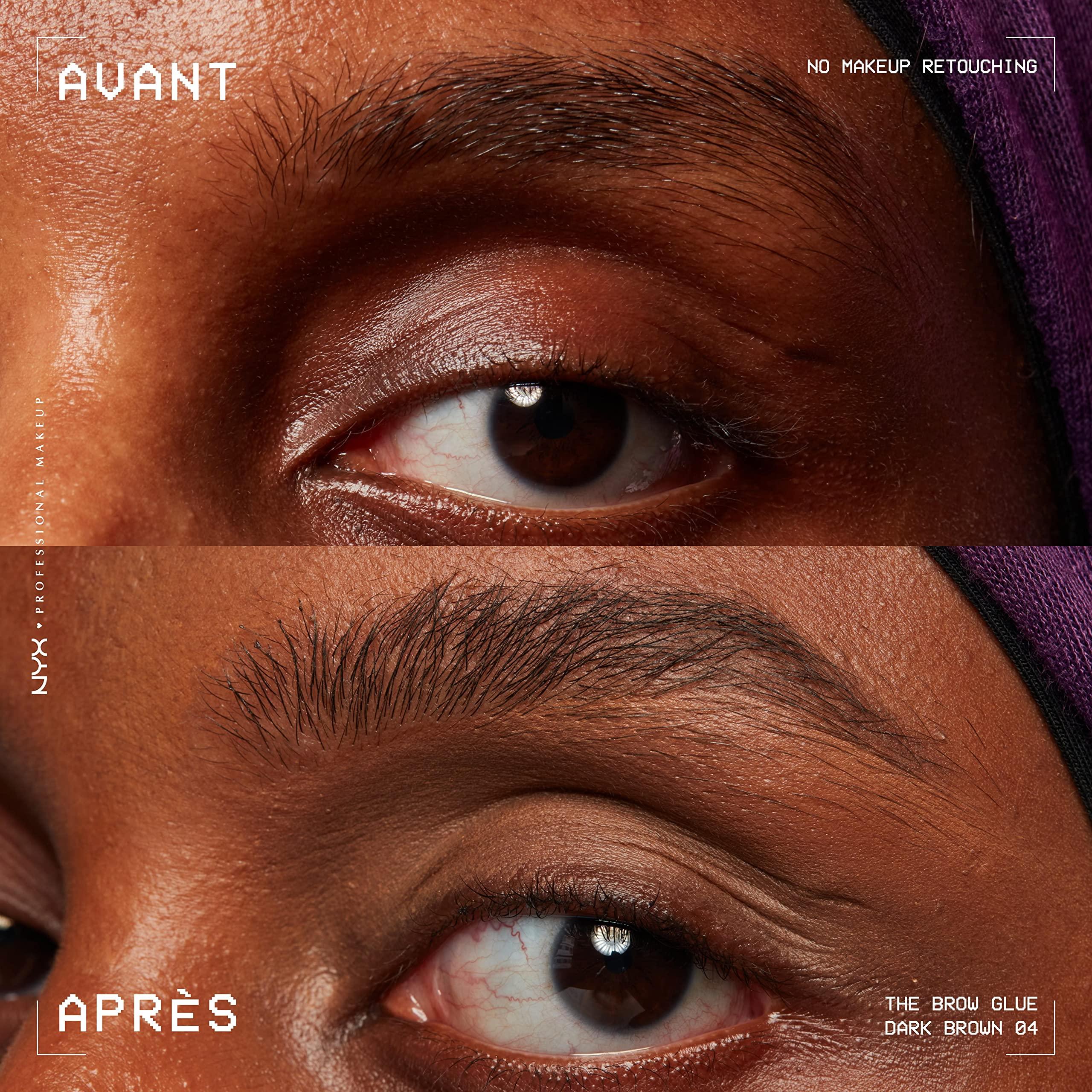 NYX PROFESSIONAL MAKEUP NYX PROFESSIONAL MAKEUP The Brow Glue Extreme Hold Tinted Eyebrow Gel Bundle - Black and Dark Brown