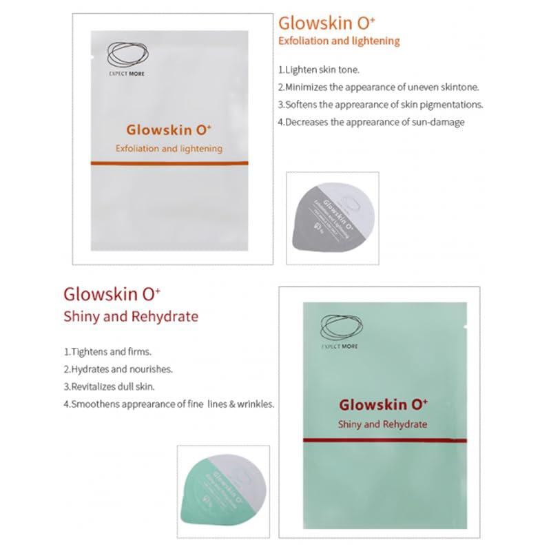 Meraviglie Stella Oxygen Facial Machine Kit Capsules Gel Antiaging Skin Rejuvenation, Hydro Dermabrasion Facial Special Facial Cleaning Liquid GLOWSKIN 0+(Combination )