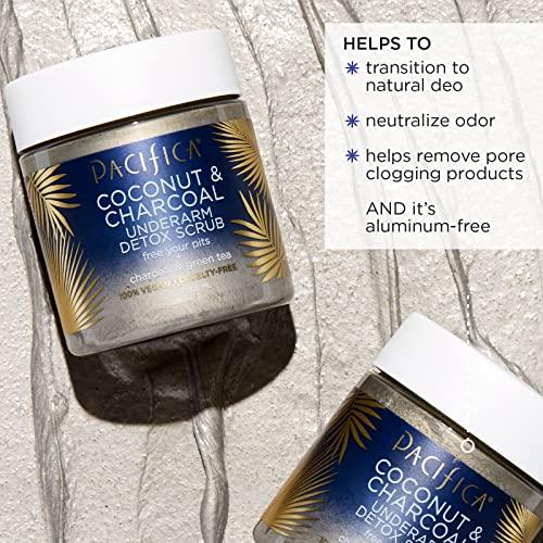 Pacifica Pacifica Underarm Body Scrub - Detox Coconut & Charcoal  Exfoliating & Nourishing for Natural Deodorant Users  Aluminum-Free & Safe for Sensitive Skin, Vegan & Cruelty-Free, 7 fl oz