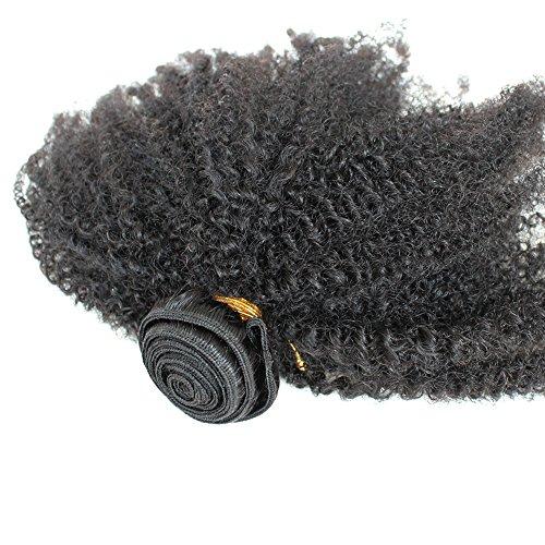 zigzag hair ZigZag Hair Afro Kinky Curly Hair Brazilian Virgin Hair Weave Bundles 4B 4C 100% Human Hair Bundles One Piece Double Weft Hair Extension (14inch)