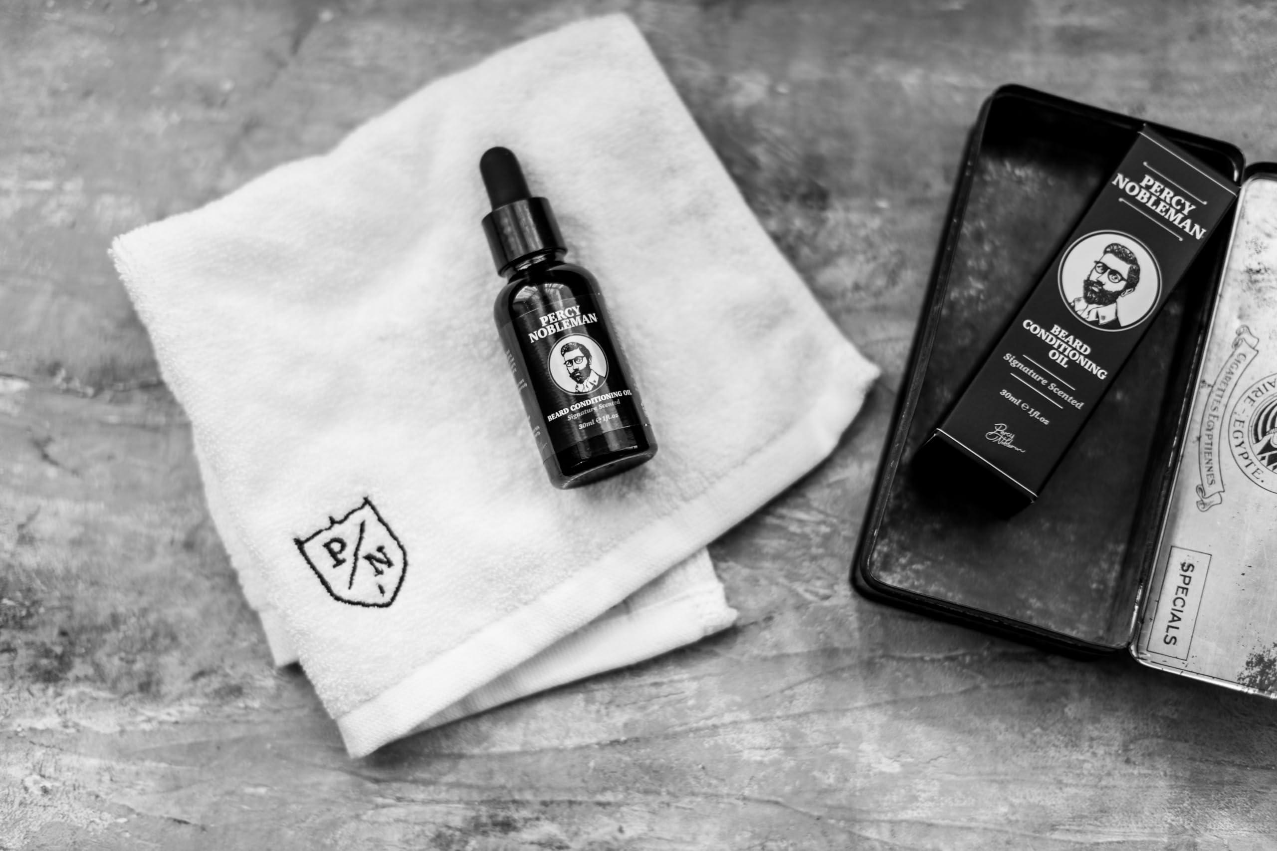 Percy Nobleman Percy Nobleman Beard Oil 99% Naturally Derived Signature Scented Blend. Beard Conditioning Oil With a Special Mixture of Quality Ingredients that Softens and Conditions your Facial Hair - 1 Fl Oz