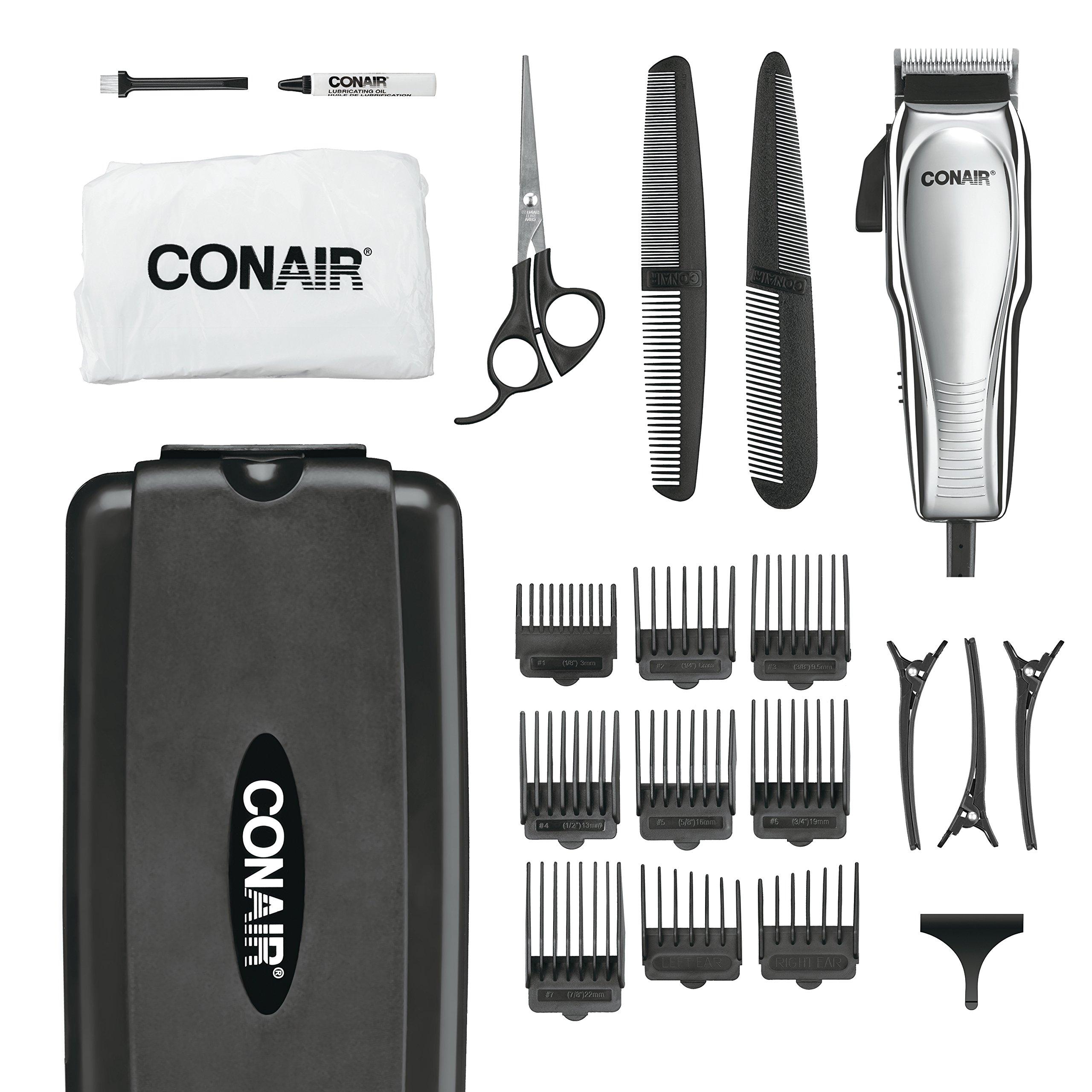 Conair ConairMAN Hair Clippers for Men, 21-Piece Home Hair Cutting Kit