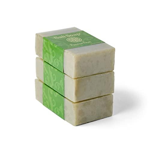 Bali Soap Bali Soap - Passion Fruit Natural Soap - Bar Soap for Men & Women - Bath, Body and Face Soap - Vegan, Handmade, Exfoliating Soap - 3 Pack, 3.5 Oz each