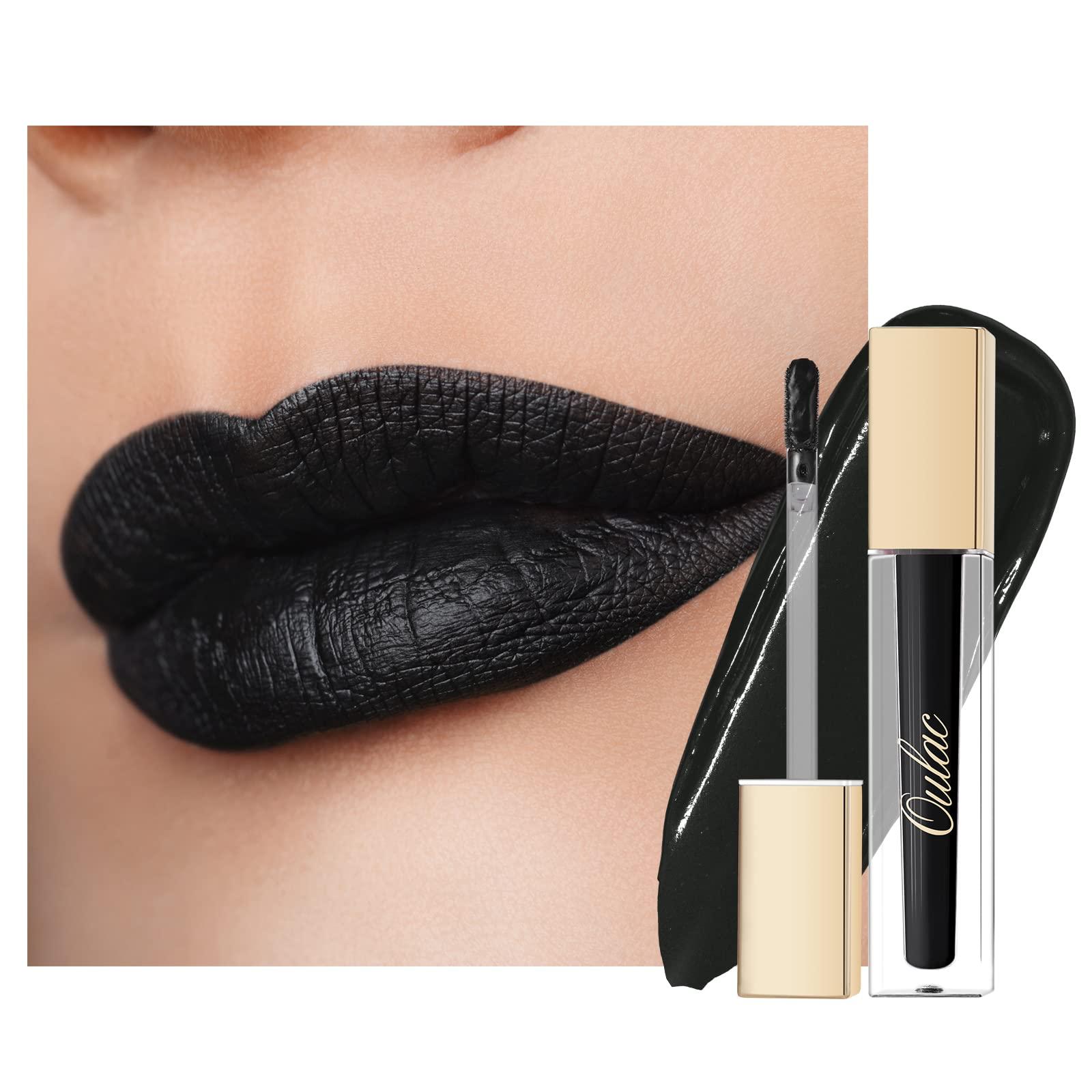 Oulac Oulac Black Lipstick for Women Halloween Makeup Matte Lipsticks, Highly Pigmented Color Lip Stain with Creamy Formula, Long Lasting, Waterproof, Vitamin E, Vegan, Cruelty-Free, M23
