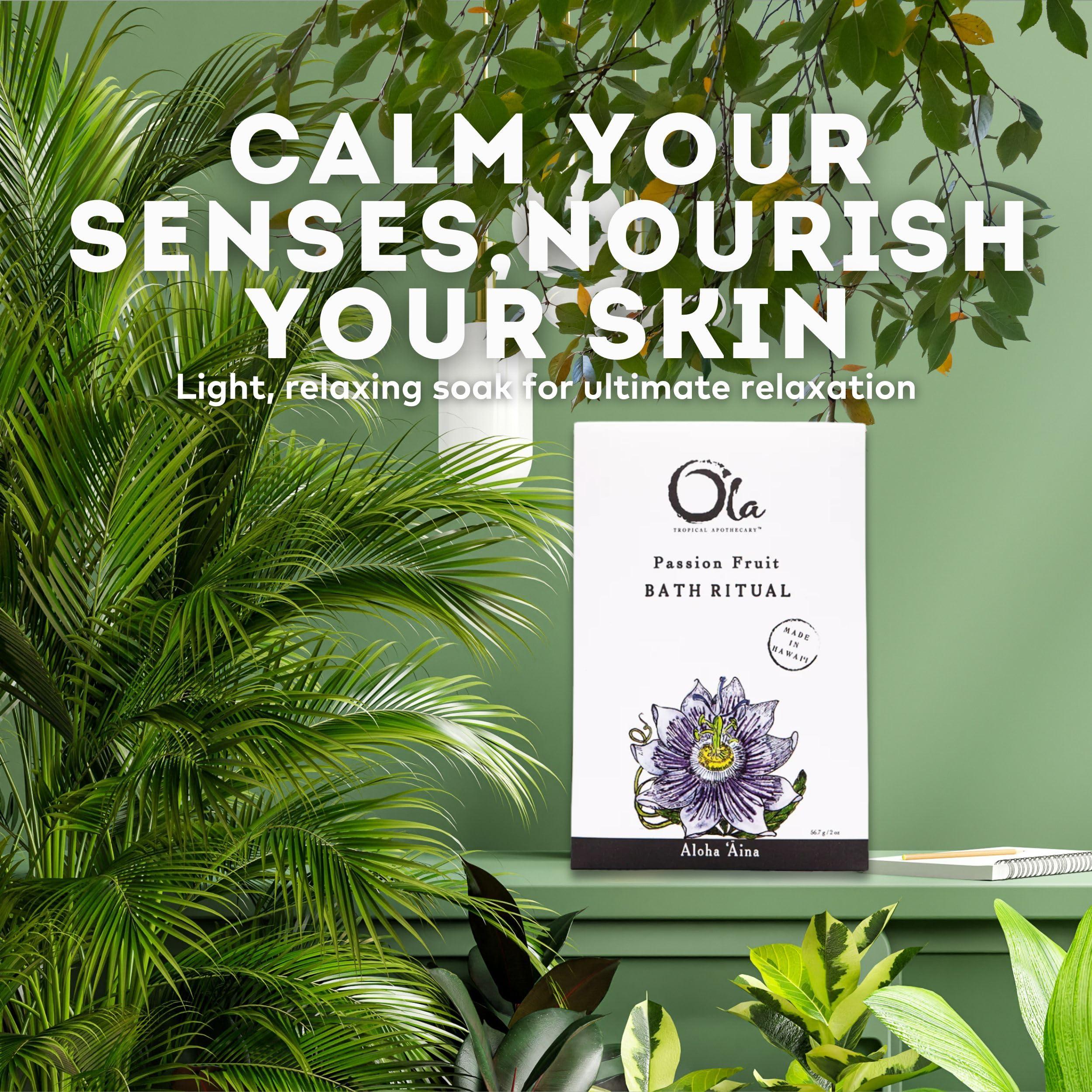 Tropical Apothecary Ola Tropical Apothecary Passion Fruit Scented Hawaiian Sea Salt Bath Rituals - 2 oz