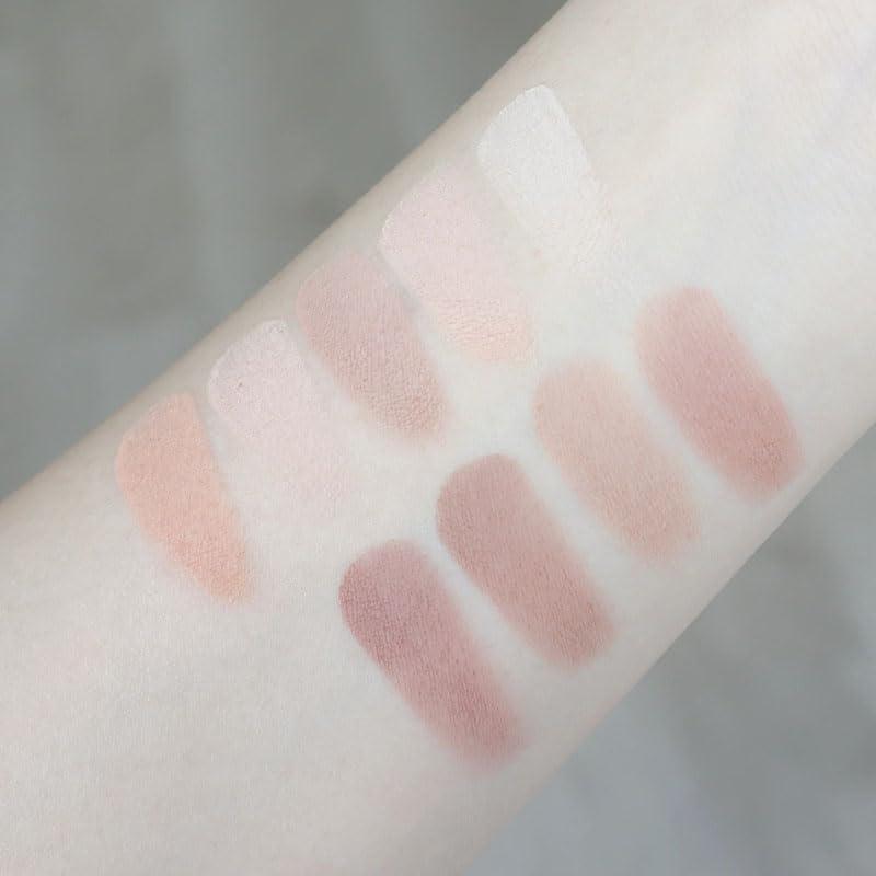 Okerker Okerker 9 Colors Pink Eyeshadow Palette, Matte Nude Neutral Beige Brown Blendable Shades, Daily Eye Shadow Makeup