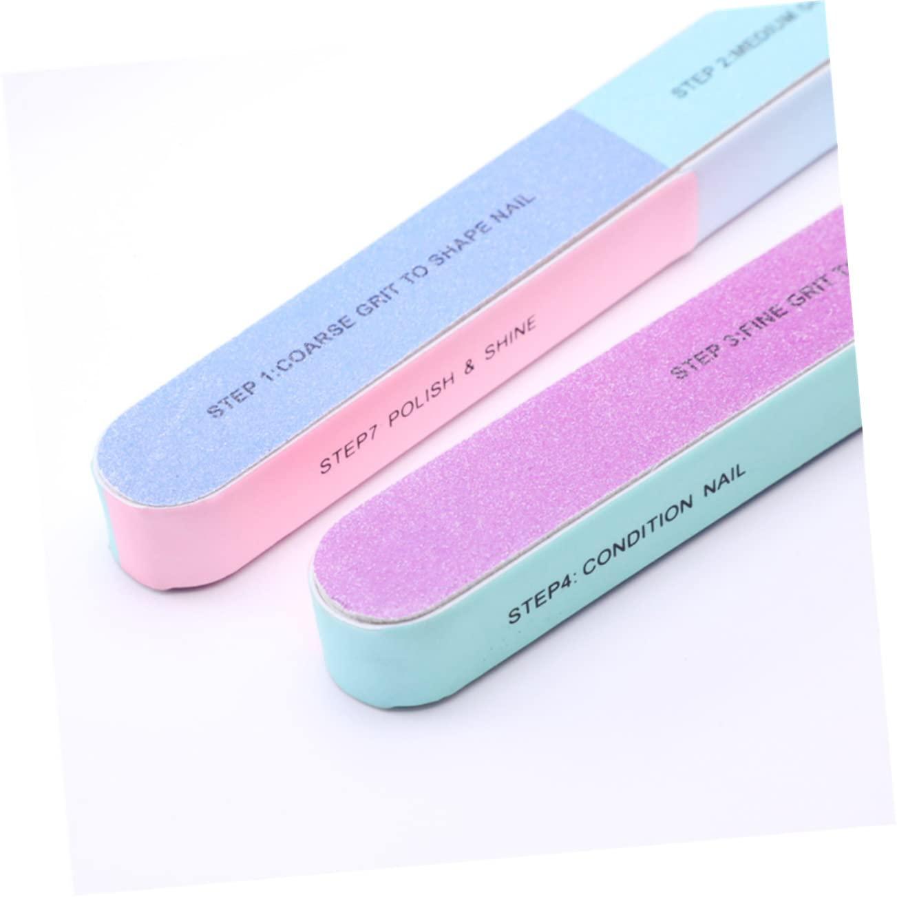 SKISUNO SKISUNO 3sets Professional Nail Art Tools 7 Step Nail Buffer Mini for Fingernails Toenails 12pcs*3