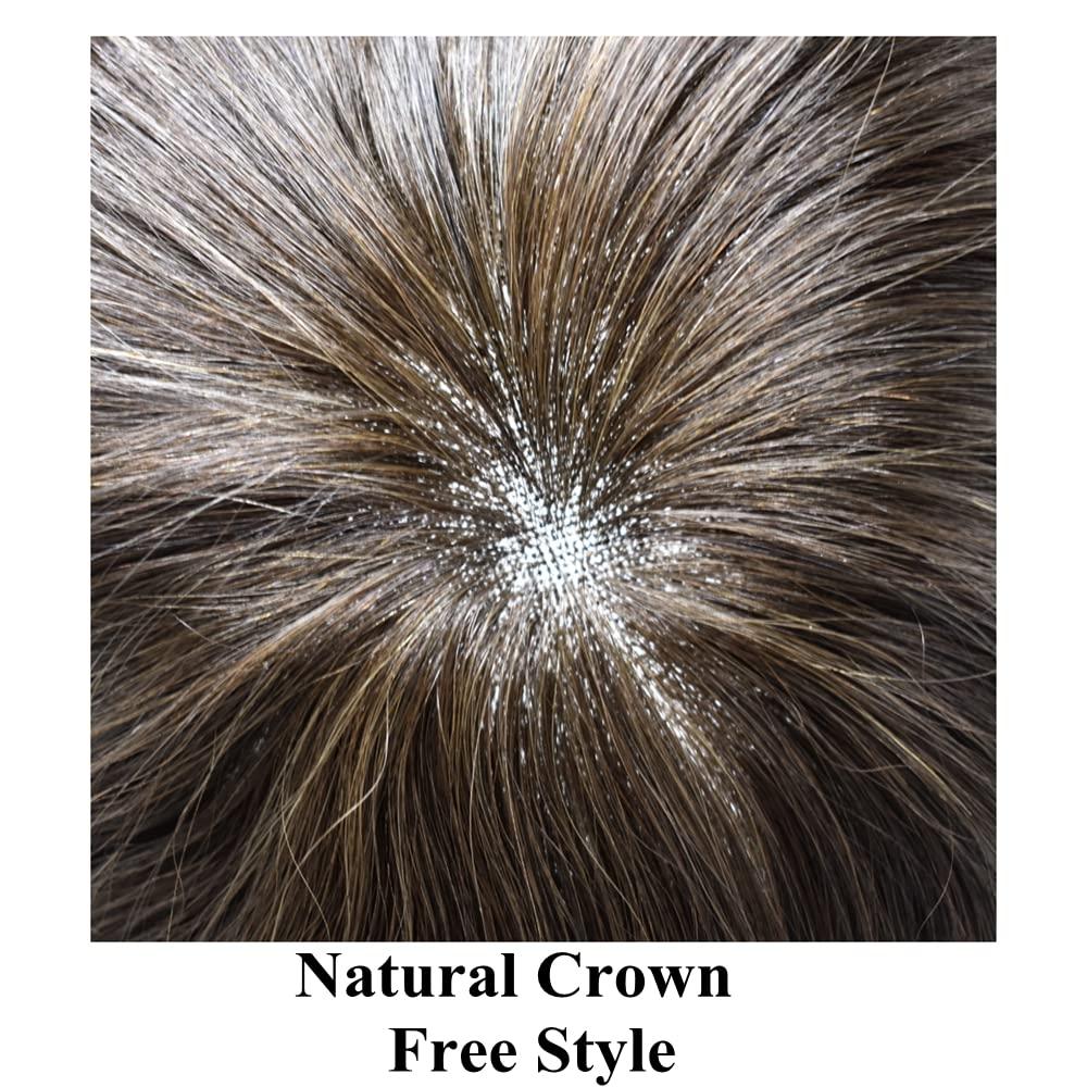 Generic French Lace Mens Toupee Remy Hair Replacement PU Around Human Hair System For Men Medium Light to Medium120% Density Hairpieces Invisible Knots Toupee for Men (7x9 Inch, 3# Dark Brown)