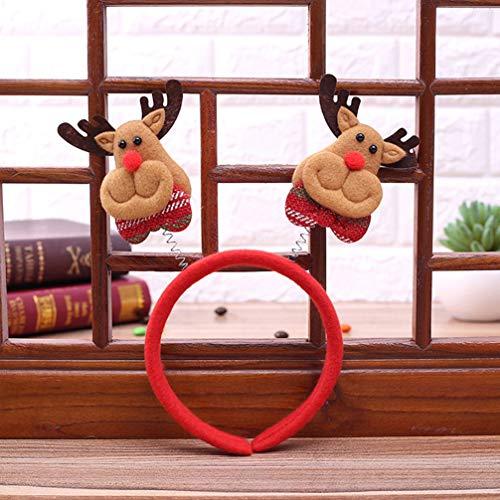 minkissy Minkissy Christmas Headbands Boppers, 6pcs Christmas Hair Bands Head Boppers Snowman Santa Claus Reindeer Headband for Christmas Party