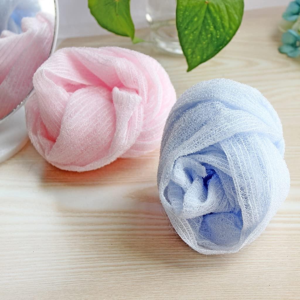 YAYA2021-SHOP Exfoliating Washcloths Exfoliating Shower Towel Body Scrubber Shower Towels Nylon Exfoliating Washcloth for Effective Exfoliation, Rinses Clean, Lightweight (Blue) Exfoliating Towel for Body