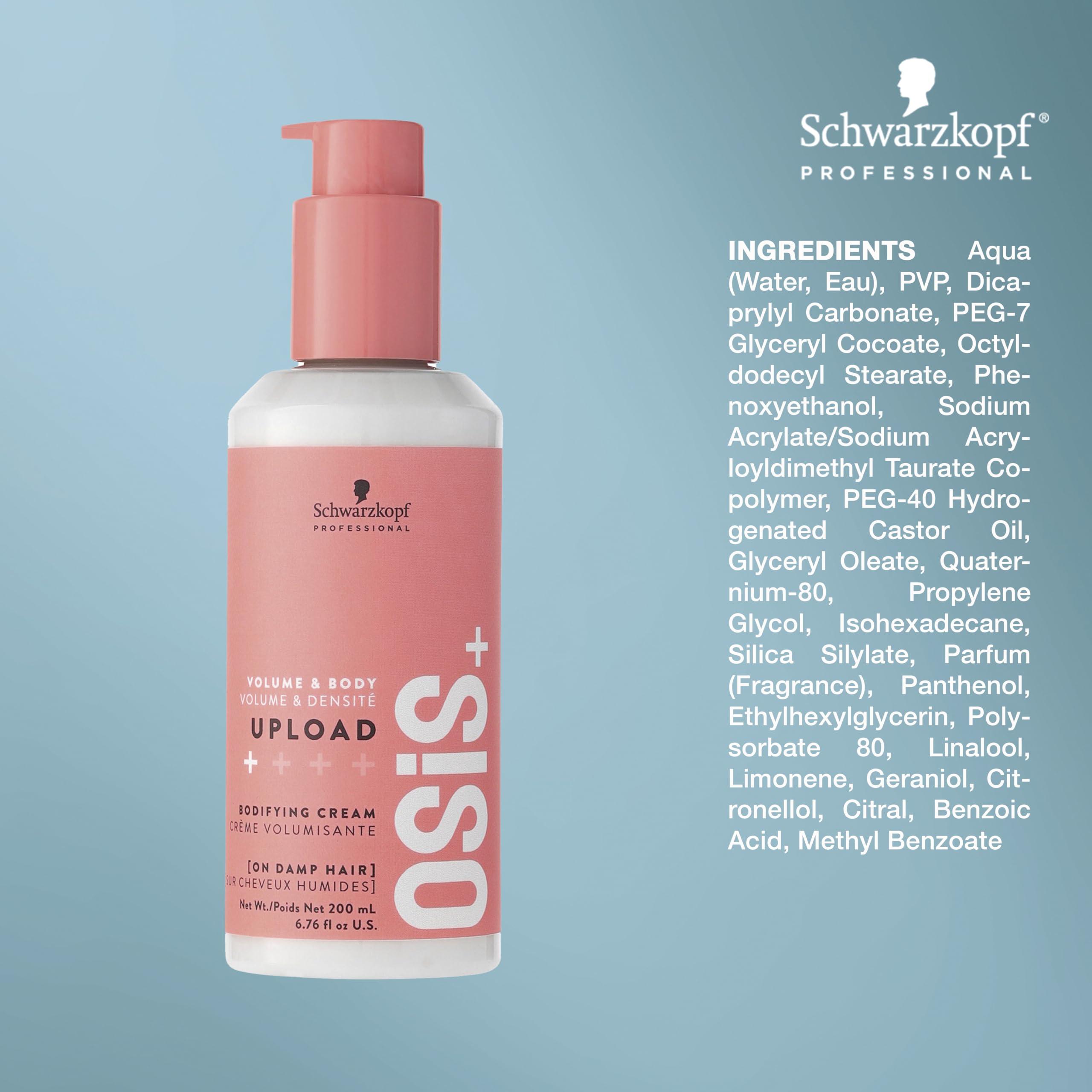 OSiS+ OSiS+ Upload Volume Cream  Lightweight Volumizing Hair Treatment  Conditioning Style Control and Volume Effect - Blow Dry Heat Protection, 6.75 oz