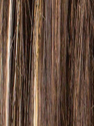 Rene of Paris & Maxwigs Nakia Wig Color Caramel Brown - Rene of Paris Wigs 13" Long Layered Wavy Soft Facial Lines Synthetic Fiber Basic Average Cap Hi-Fashion Collection Piece-y Bangs Bundle MaxWigs Hairloss Booklet