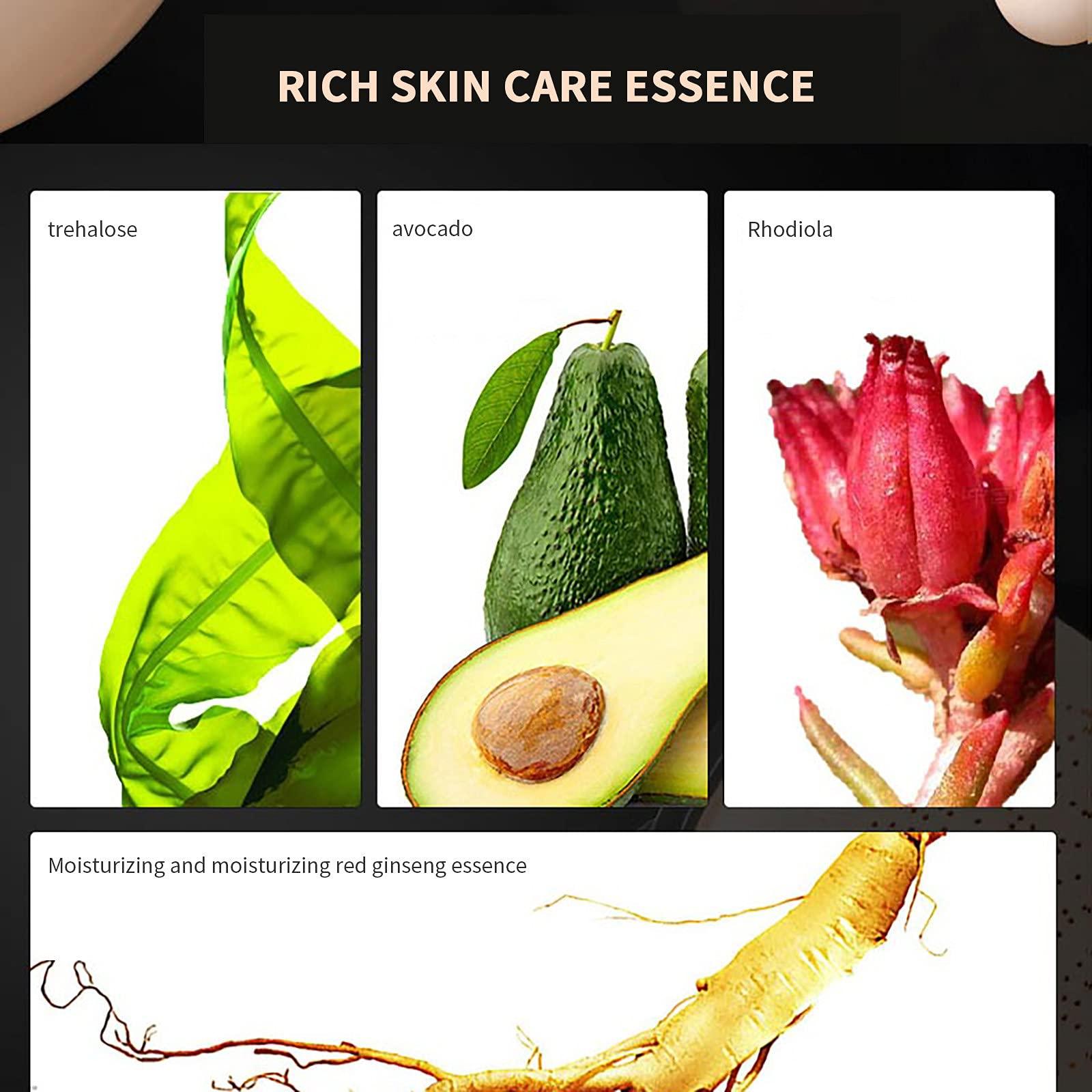 YULANKJ Mushroomhead Air Cushion CC Cream - Flaw'less Foundation Waterproof Makeup High Coverage Liquid BB Light to Medium Concealer Moisturizing for Dry Skin (Natural)