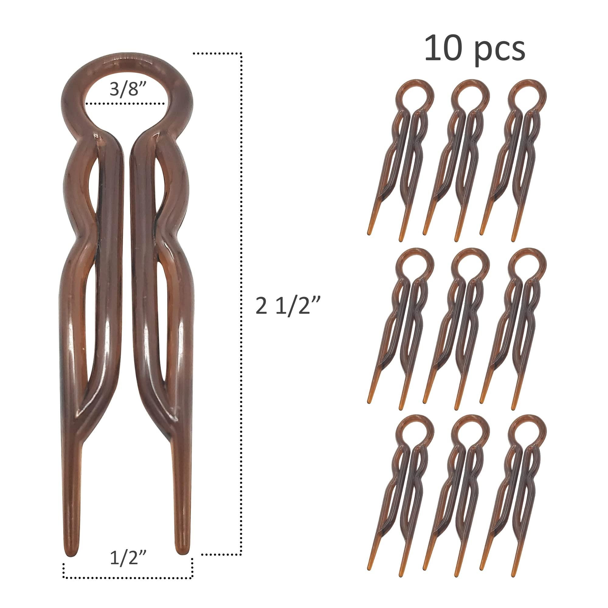 Good Hair Days Good Hair Days Hair Pins - Plastic, U-shaped Magic Grip Hairpins, Strong Durable Pins For Fine, Thick & Long Hair, Hair Styling Accessories, Set of 10 (Black)