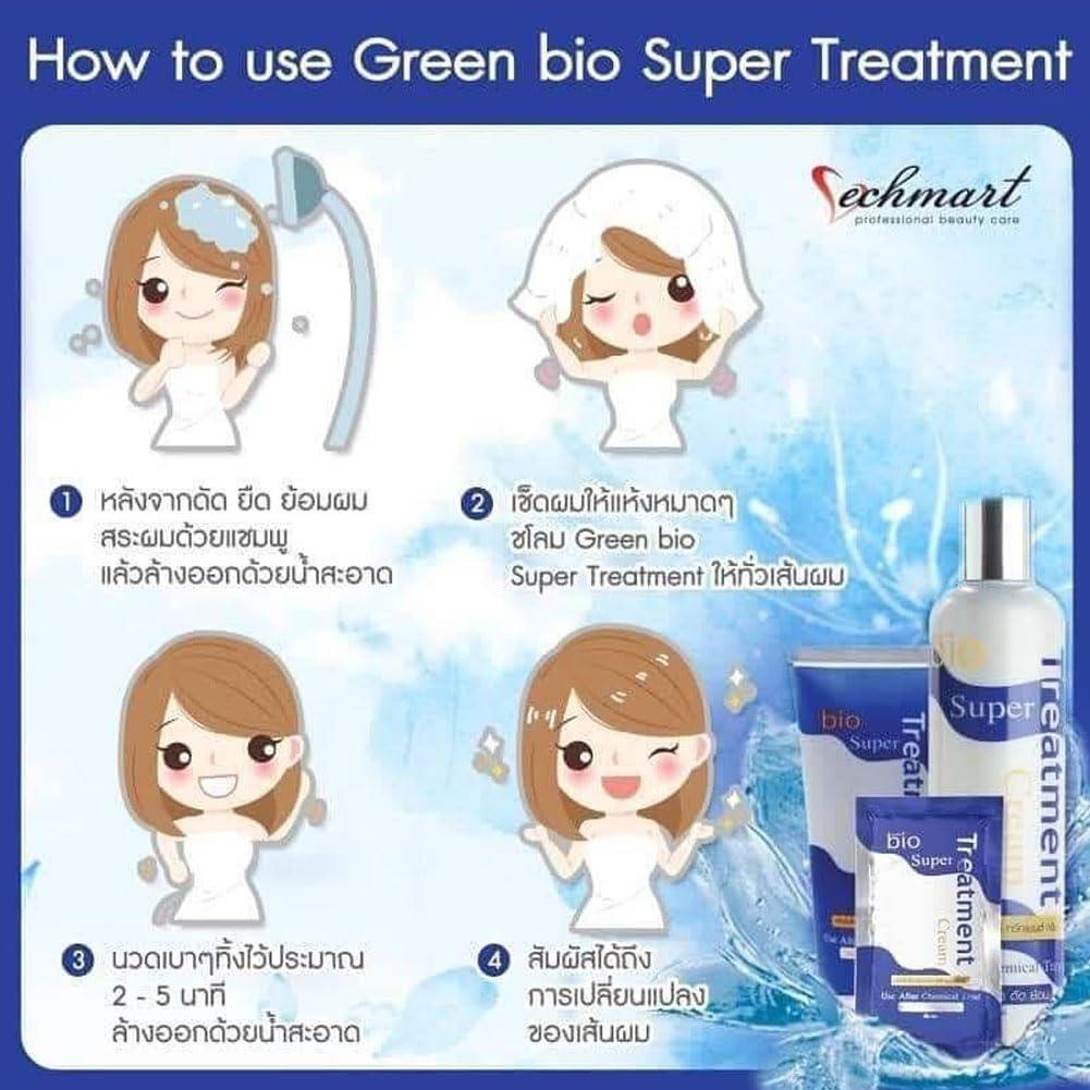 Green Bio Green Bio super treatment 1 box, 24 sachets.Helps adjust hair condition after stretching, dyeing